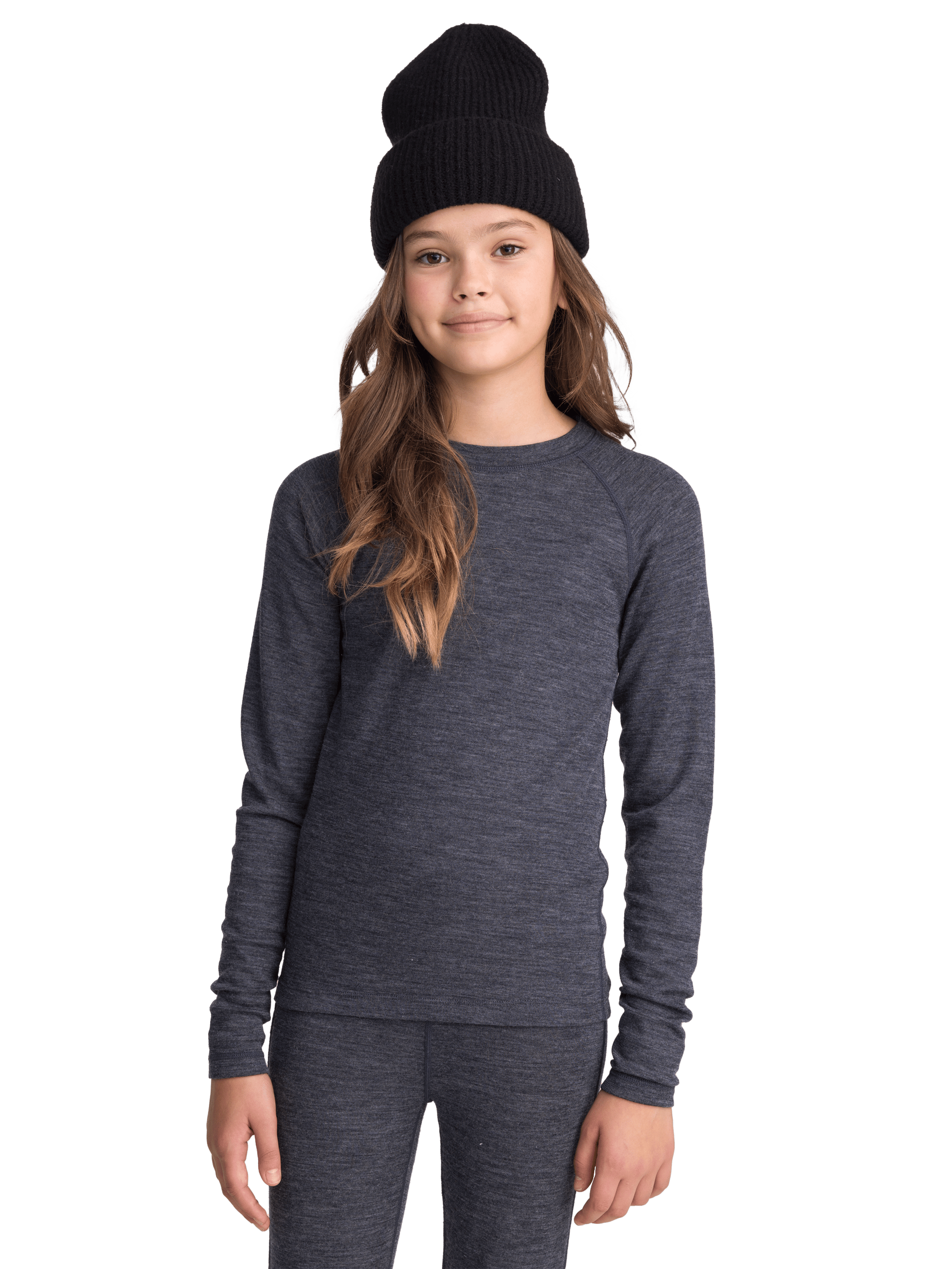 WOOL ERSTE SCHICHT HEMD DUNKELGRAU MELANGE Everest Erste Schicht Wolle