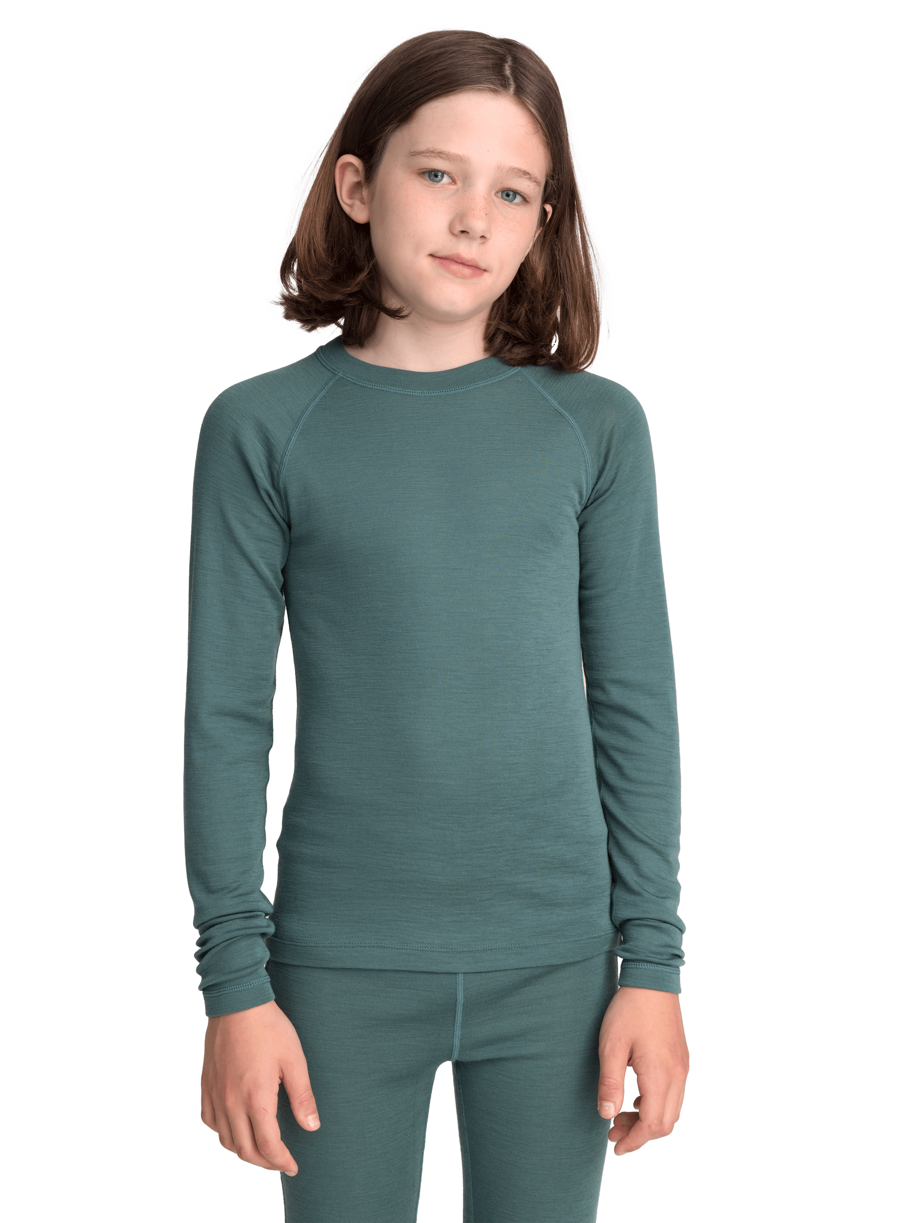 WOOL FIRST LAYER SHIRT KHAKI GREEN Everest Erste Schicht Wolle