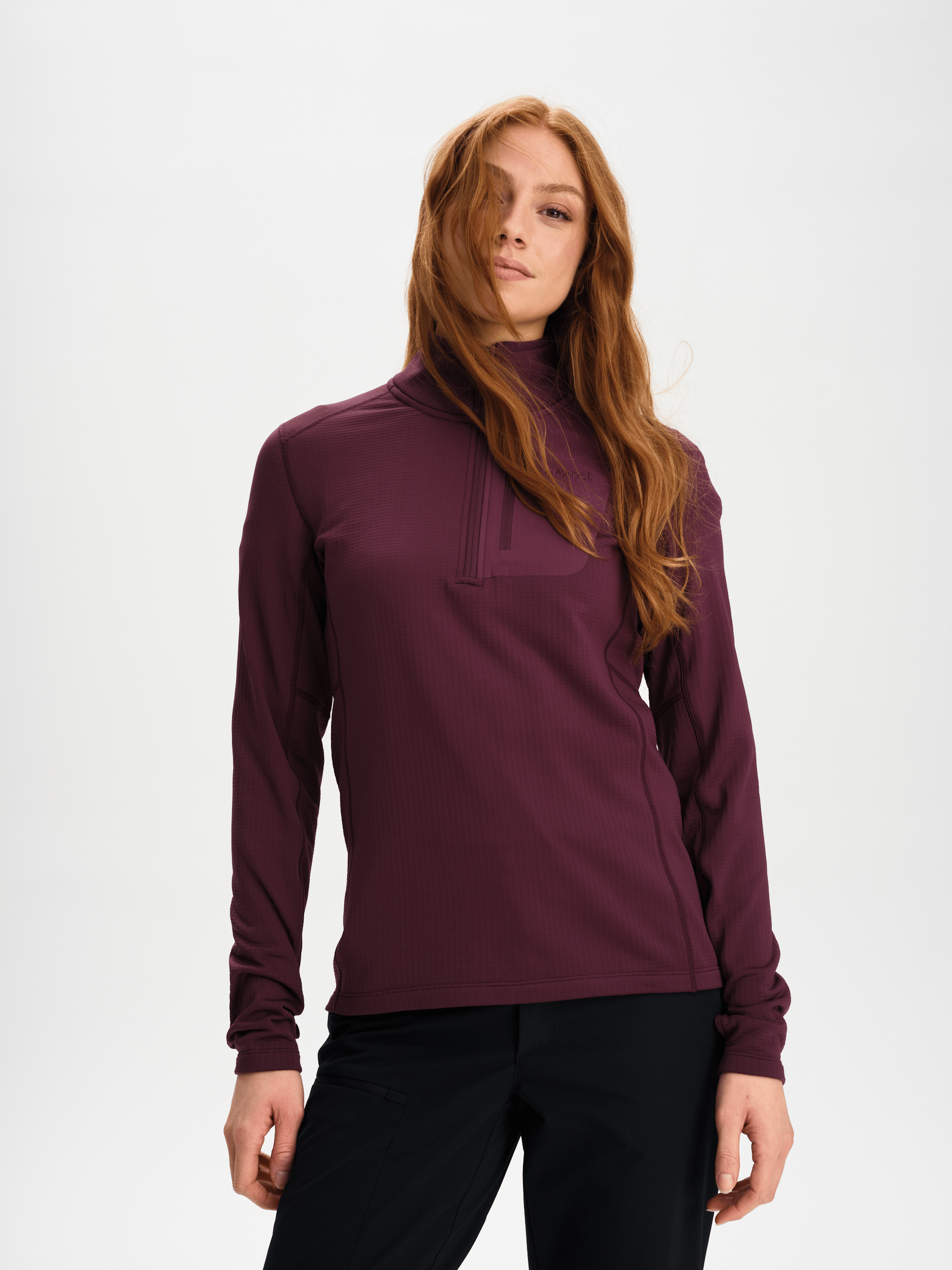 STRUKTURIERTE QUARTER-ZIP-JACKE MAUVE WINE Everest Second Layer Shirt