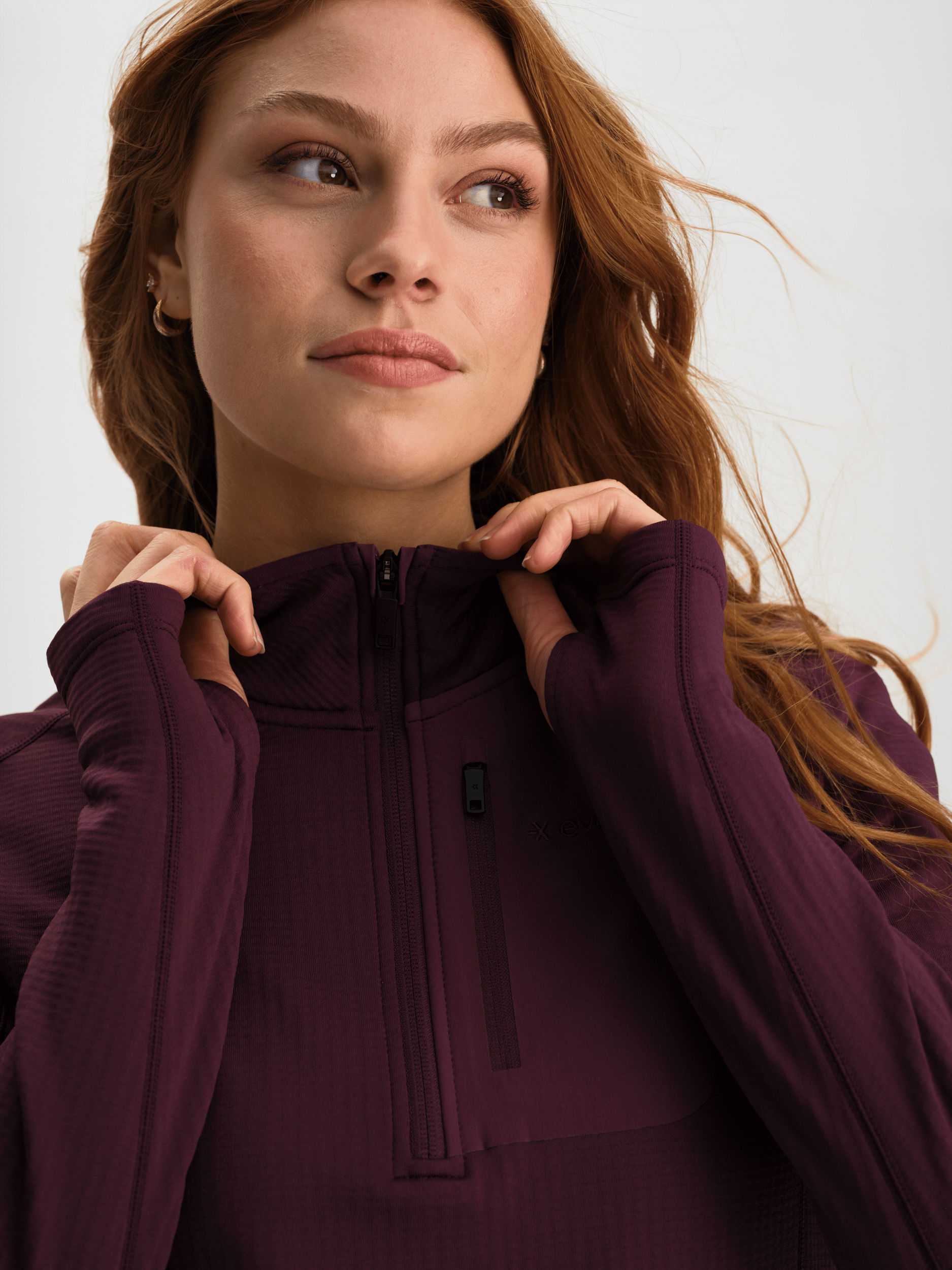 STRUKTURIERTE QUARTER-ZIP-JACKE MAUVE WINE Everest Second Layer Shirt