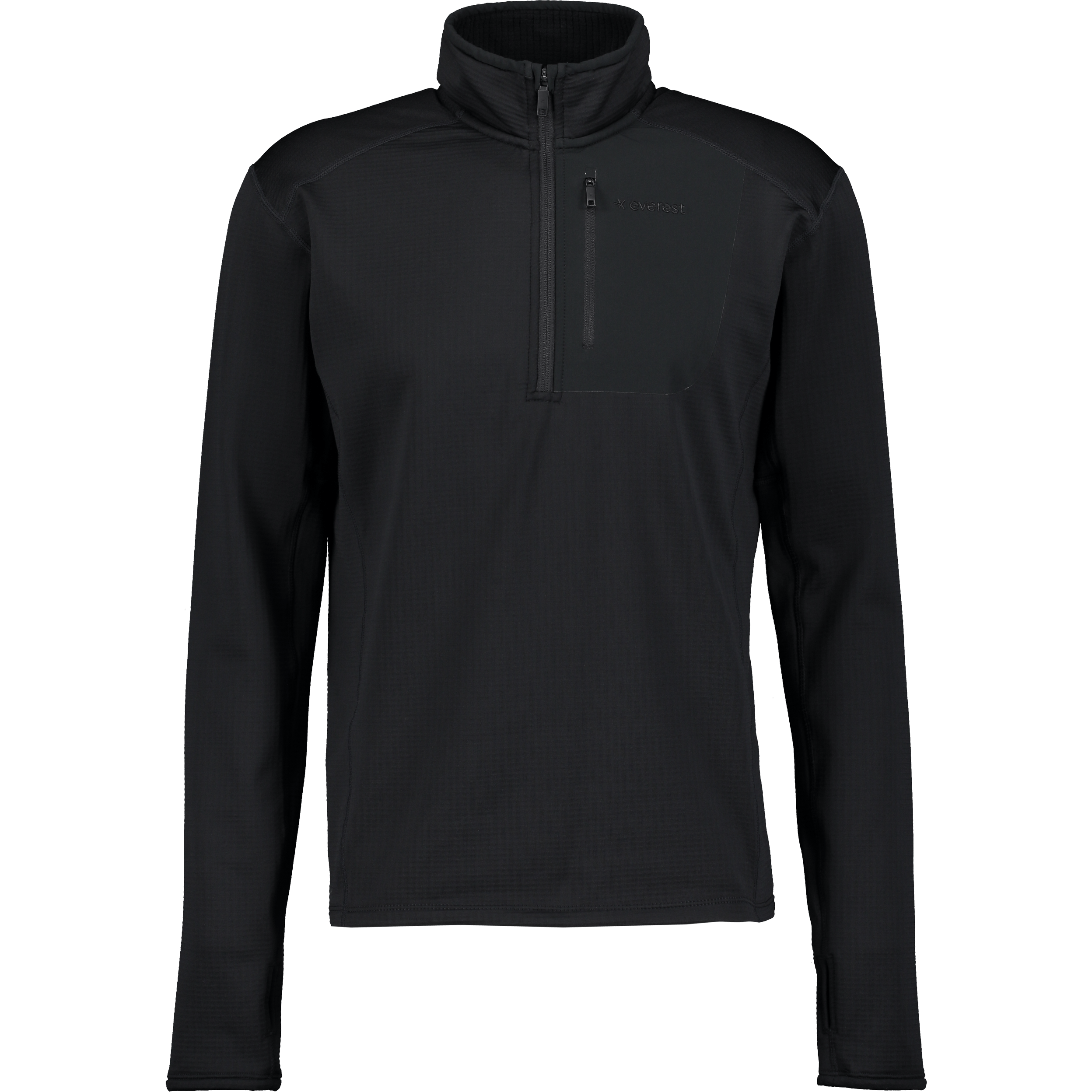 STRUCTURED QUARTER ZIP SWEATER BLACK Everest Second Layer Hood