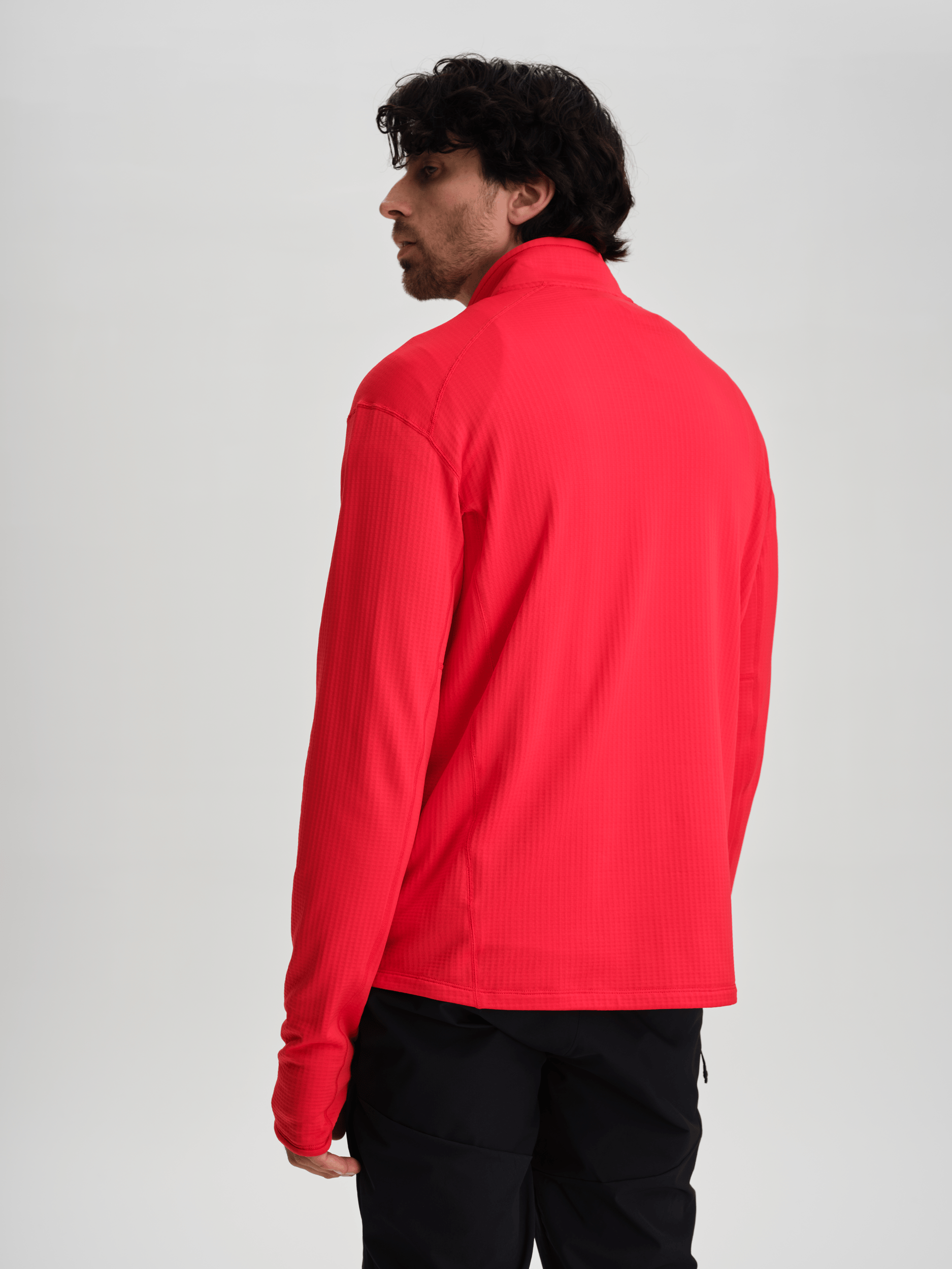 STRukturierter Pullover mit Viertelreißverschluss HIGH RISK RED Everest Zweite Lage mit Kapuze