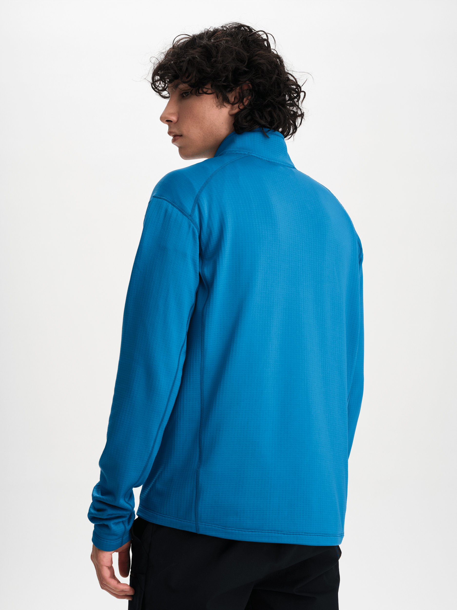 STRUKTURIERTER HALFZIP GLACIERBLAU Everest Zweite Lage Kapuze