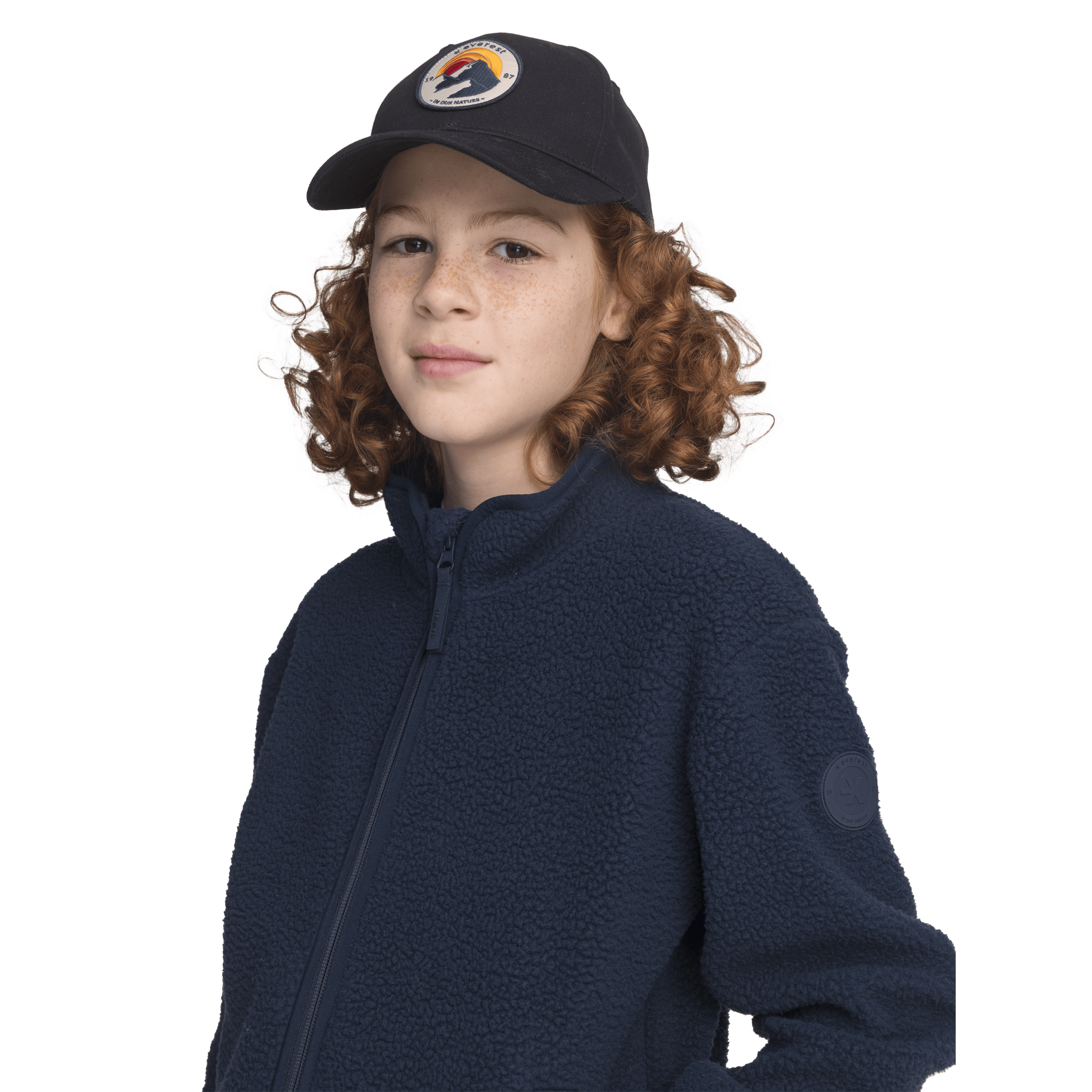 PILE-ZIP-SHIRT DEEP NAVY JUNIOR Everest Zweite Schicht
