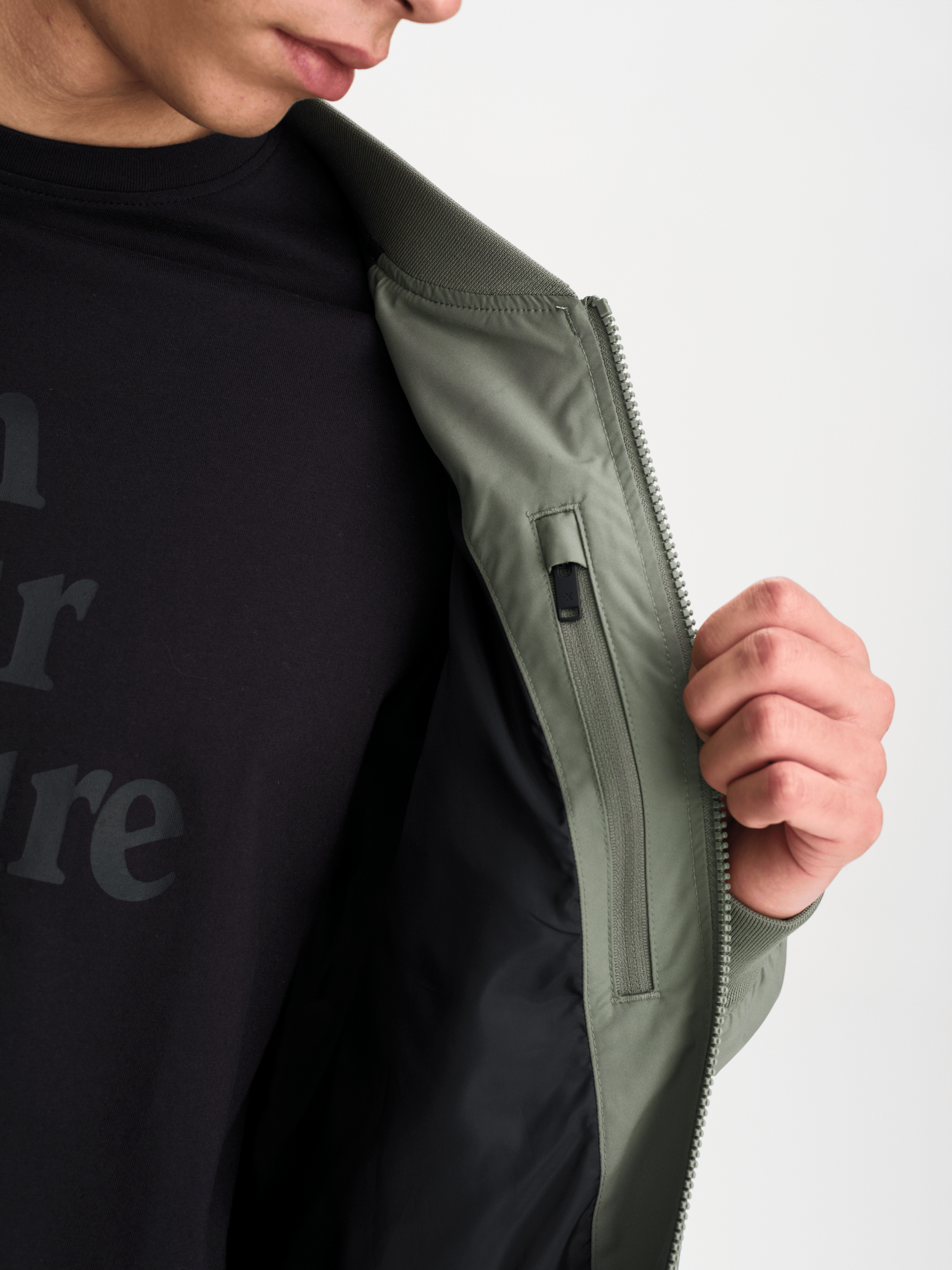 NEBO BOMBER JACKET - KHAKI GREY Everest Kurtka All Weather