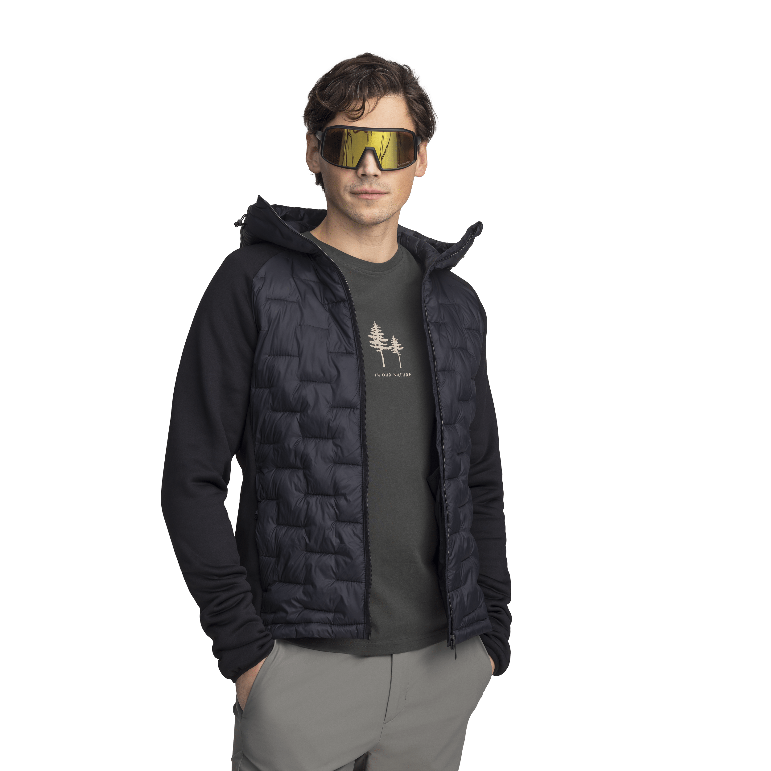 HYBRID HOOD JACKET SCHWARZ Everest Jacke