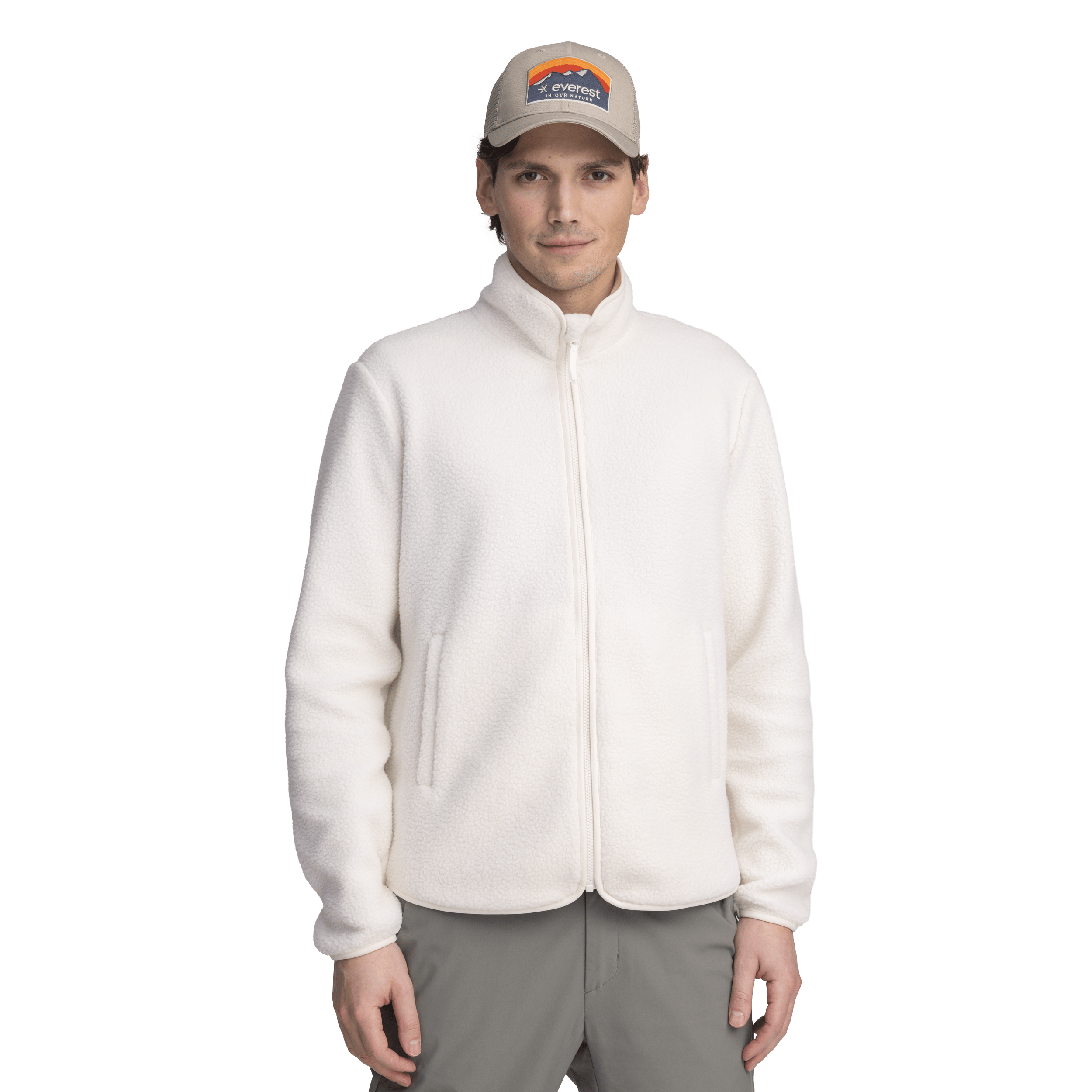 PILE ZIP SHIRT OFF WHITE Everest Pile-Fleece