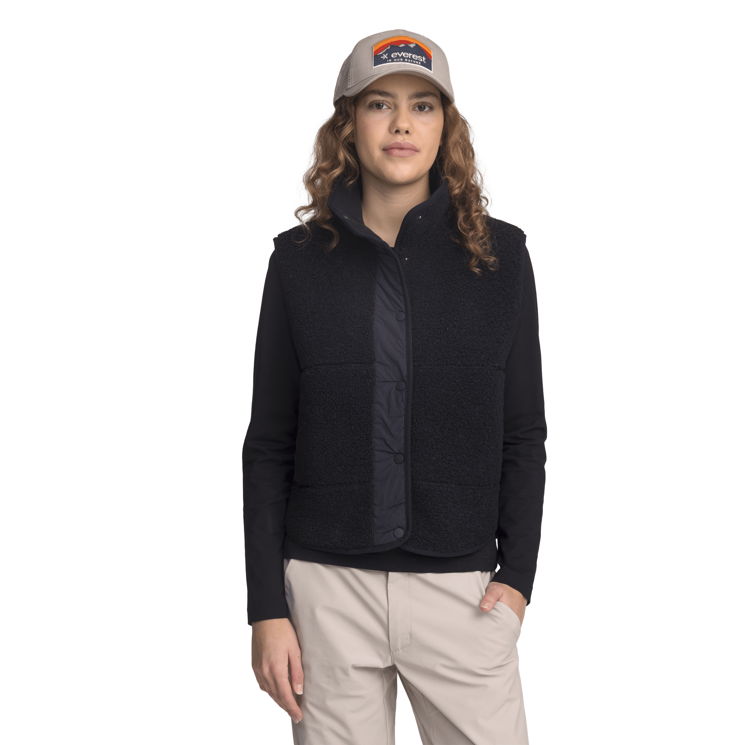 HAYDEN FLEECEWESTE SCHWARZ DAMEN Everest Fleeceweste aus Pile