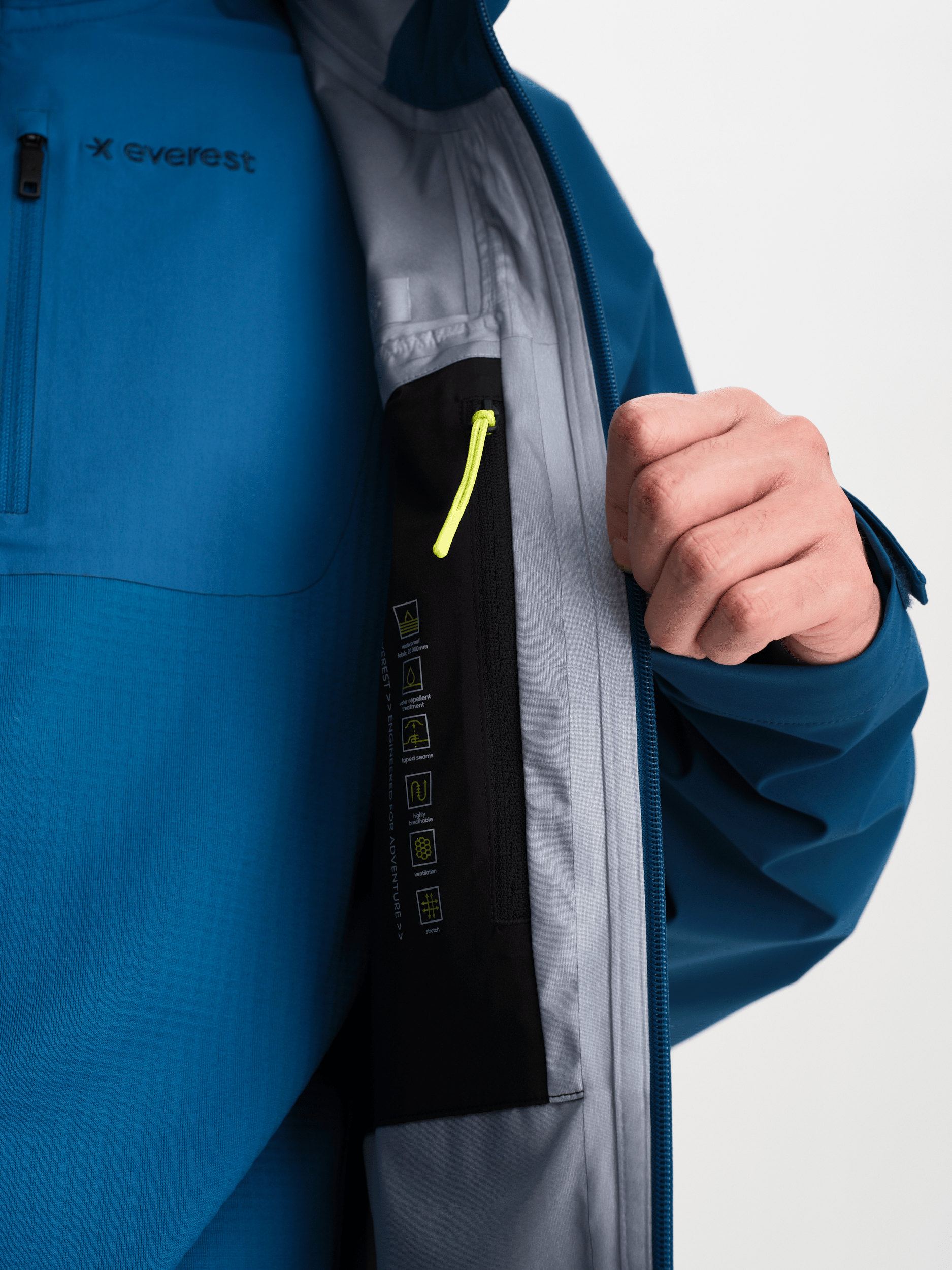 VENTURE 3-Lagen-Shelljacke - Ice Cave Blue Everest Shelljacke