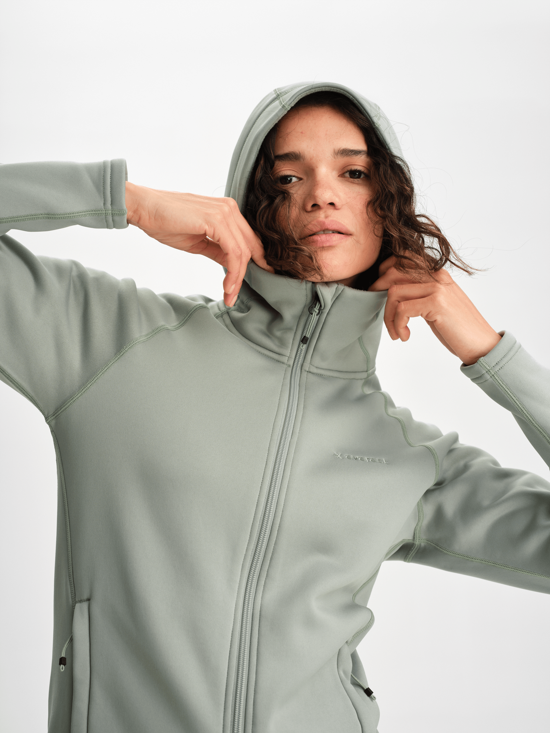Stretch-Hood Sage Mist Everest Zweite Schicht