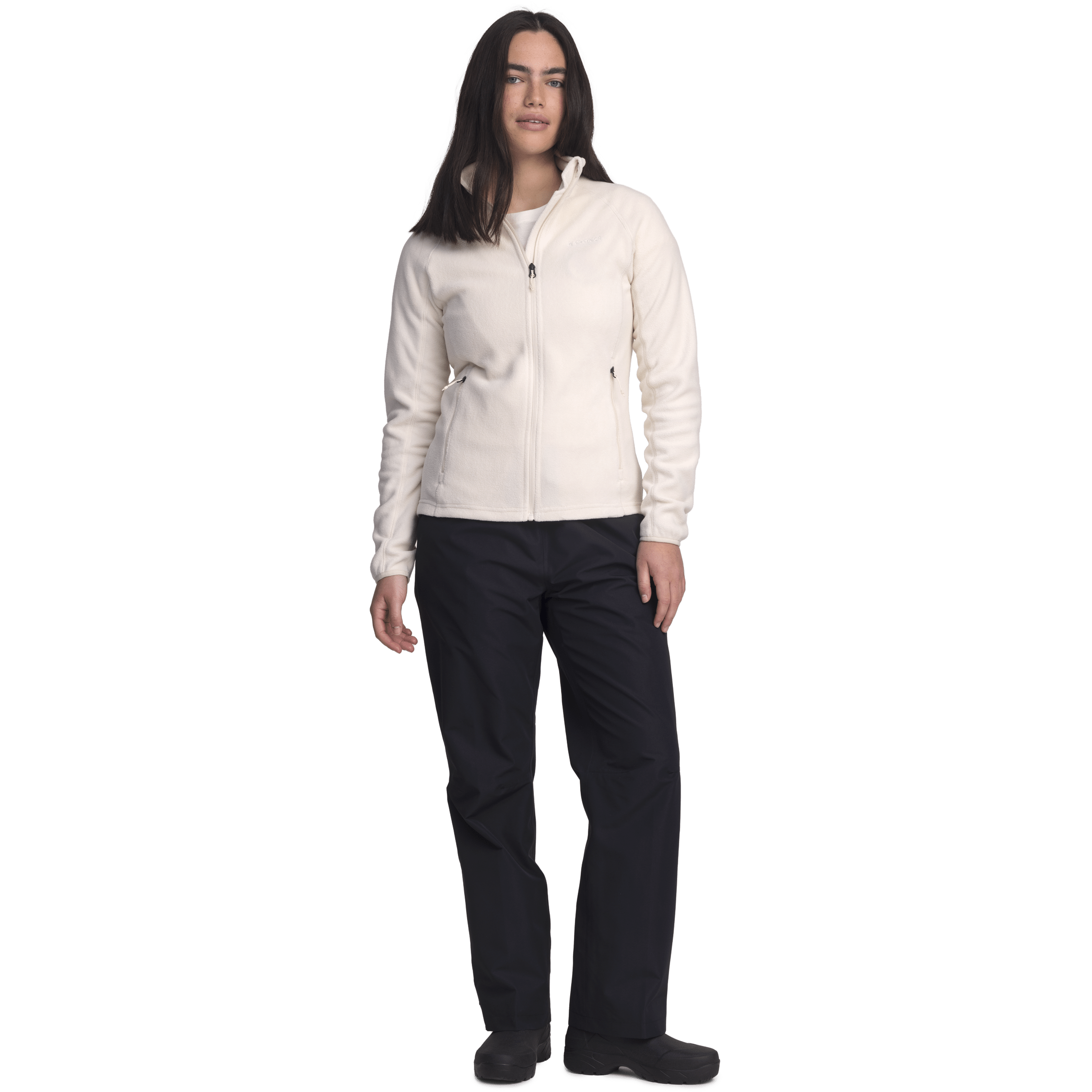 REISSVERSCHLUSS-FLEECEJACKE OFF WHITE Everest Zwischenschicht