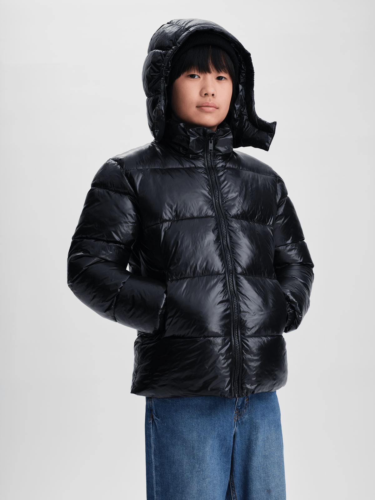 PRIEL JACKET BLACK SHINY JUNIOR