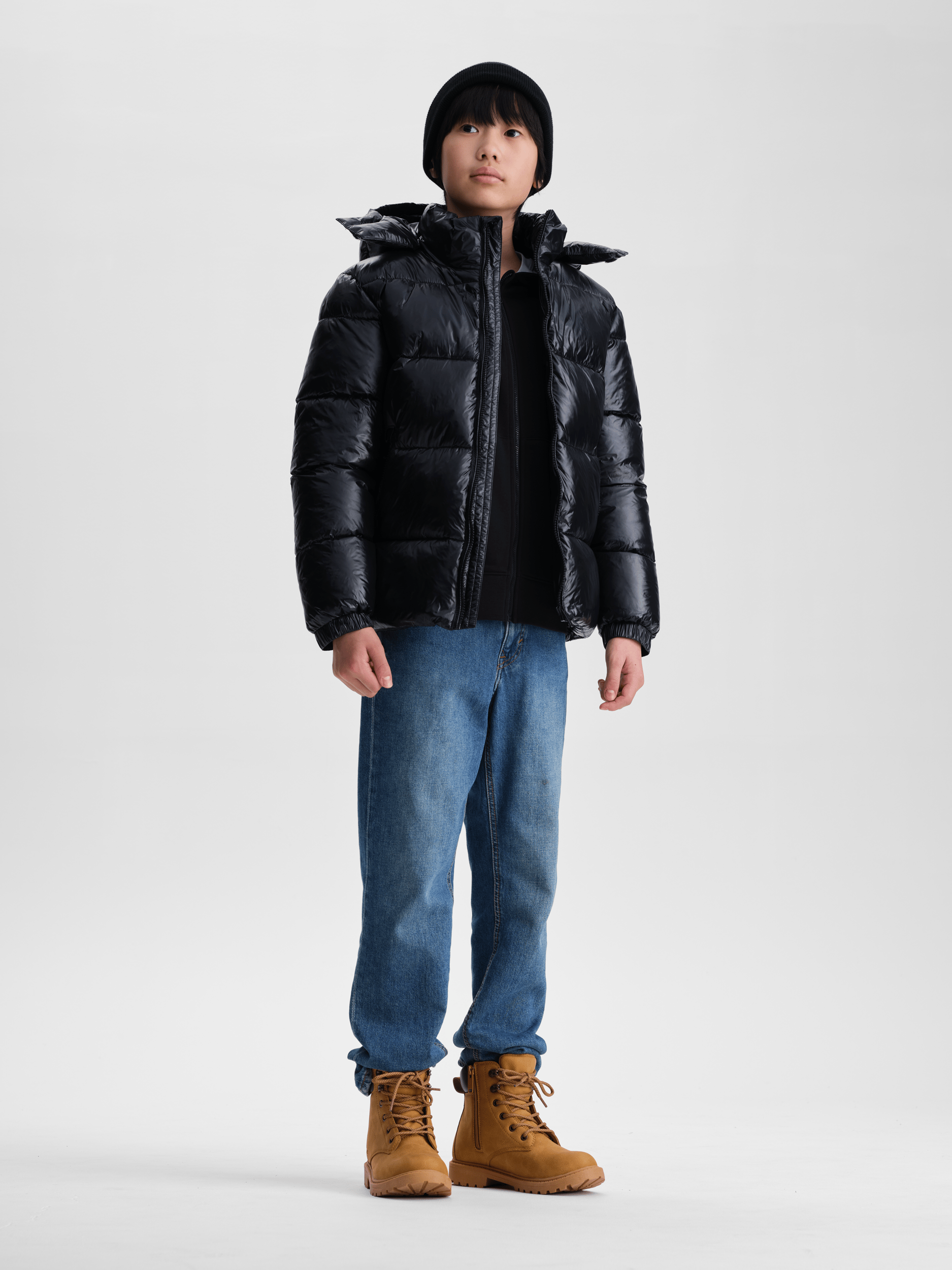 PRIEL JACKET BLACK SHINY JUNIOR Everest Padded Jacket