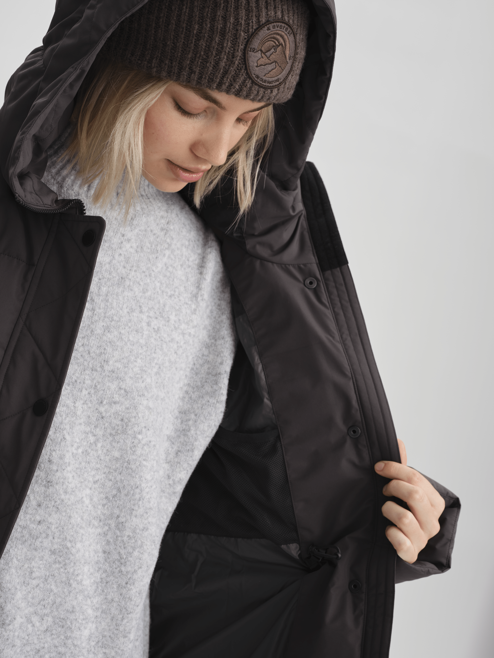 WARM PARKA PLUM SLATE Everest Padded Parka