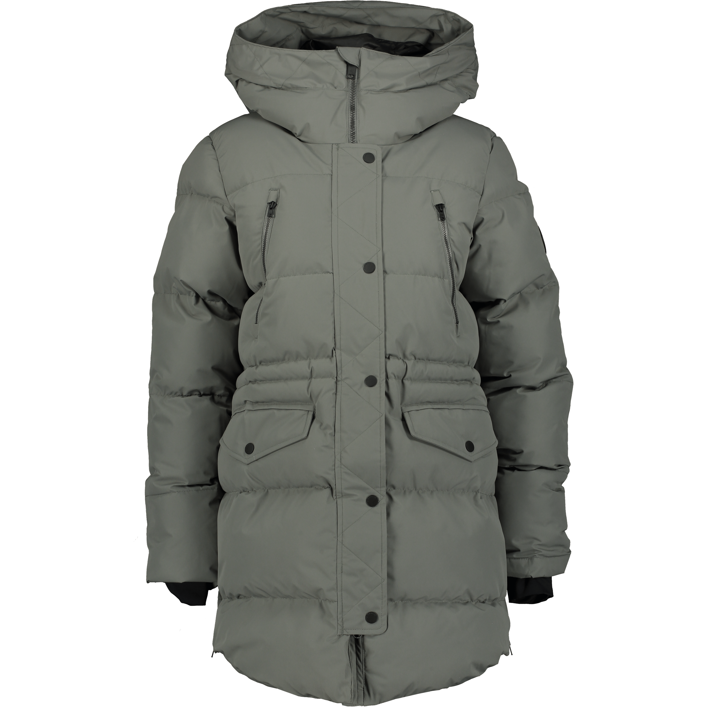 WARM PARKA KHAKI GRAU Everest Gefütterter Parka