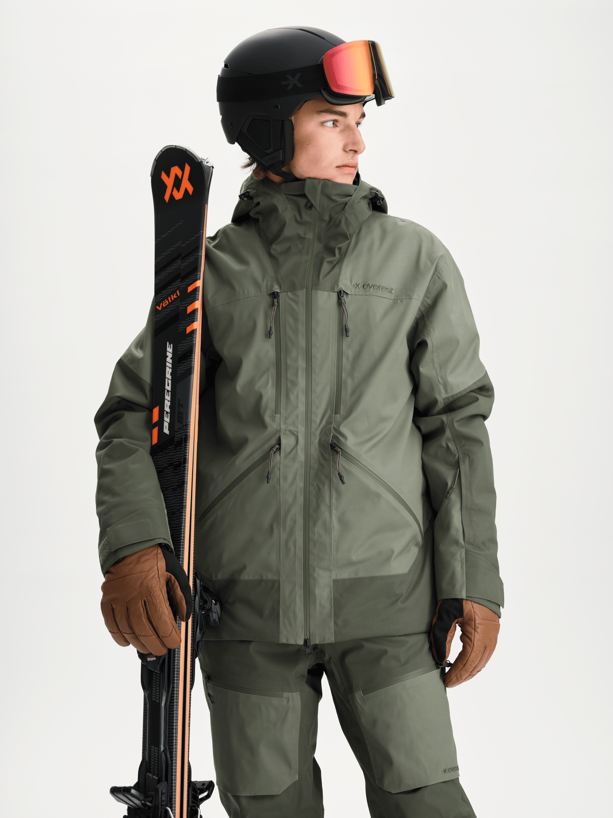 ALPINE JACKET KHAKI GREY Everest Ski & Snowboard Jacket