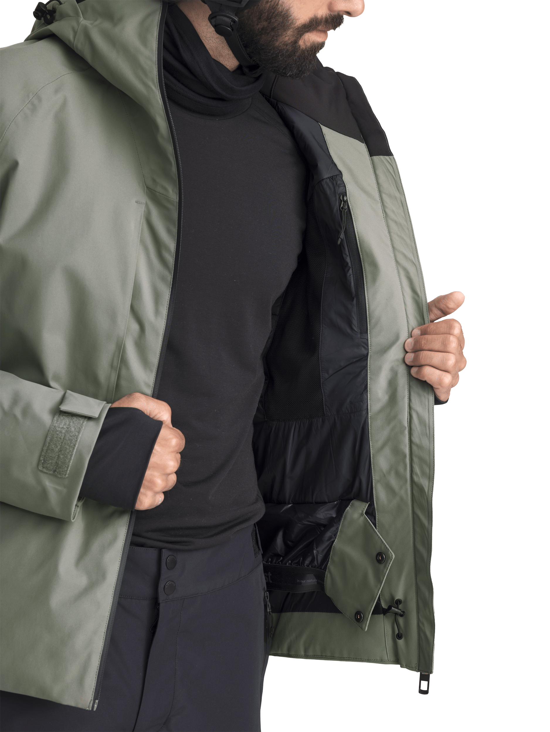 SKI JACKET KAHKI GREY MEN Everest Ski & Snowboard Jacket