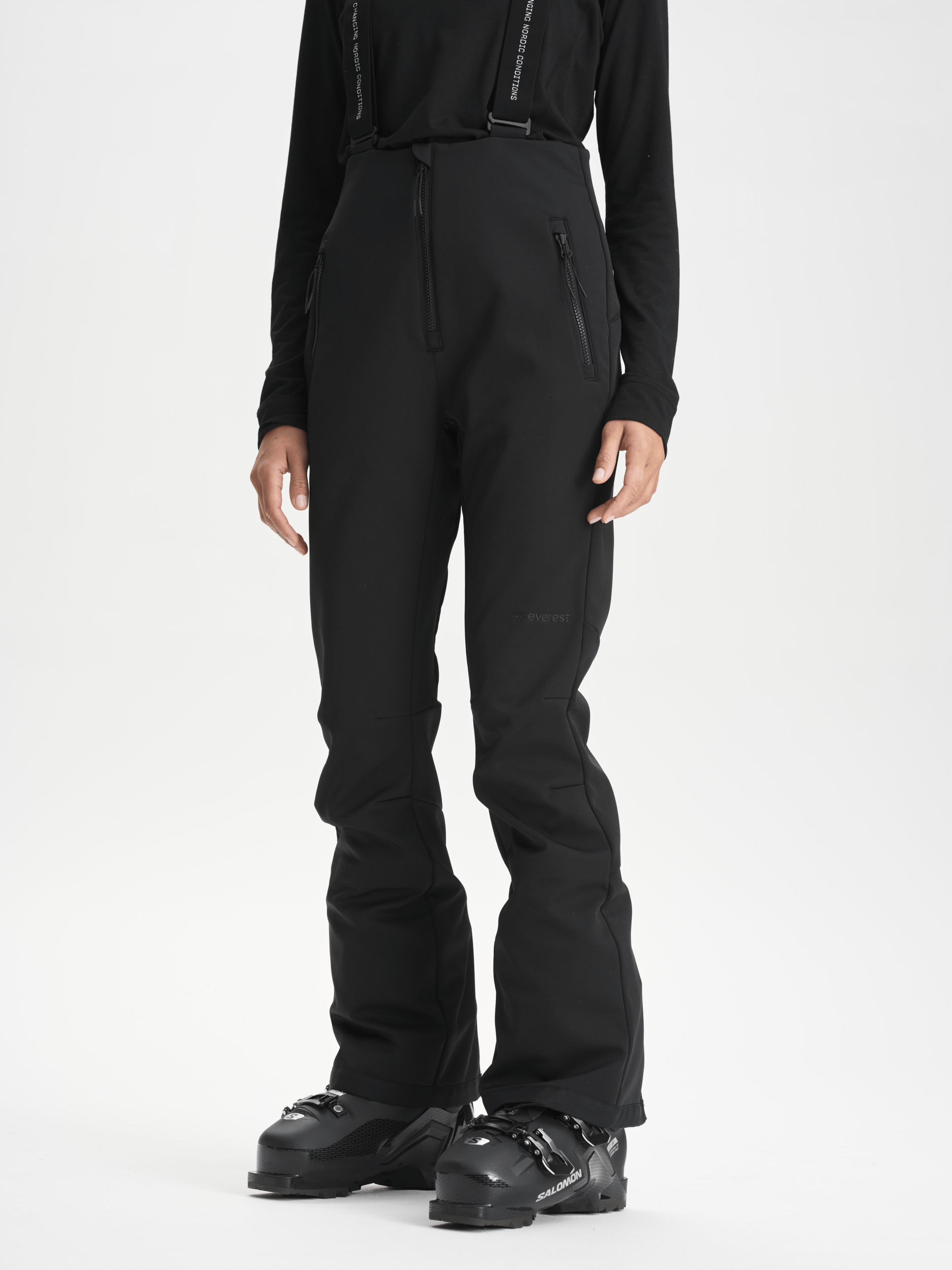 DOPASOWANE DAMSKIE SPODNIE CZARNE Everest Spodnie narciarskie i snowboardowe