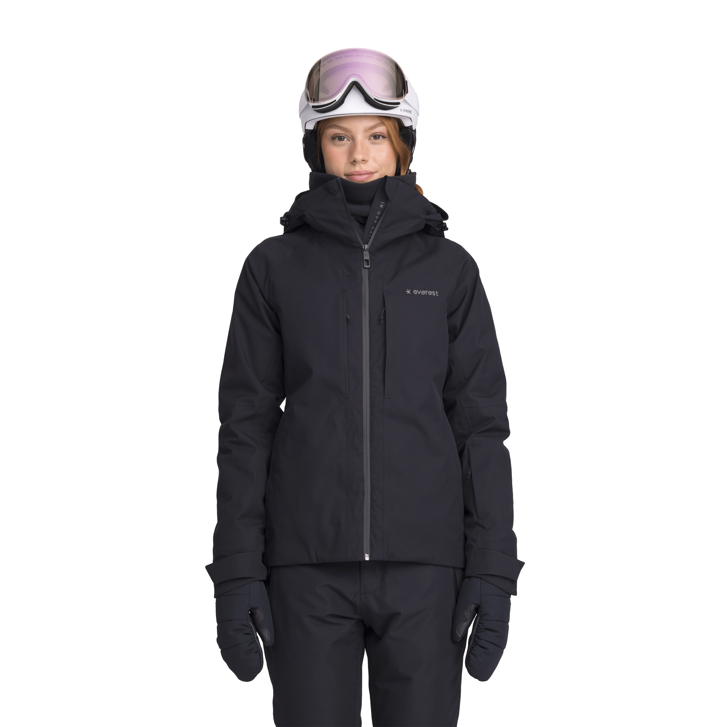 SKIJACKE SCHWARZ Damen Everest Ski- & Snowboardjacke