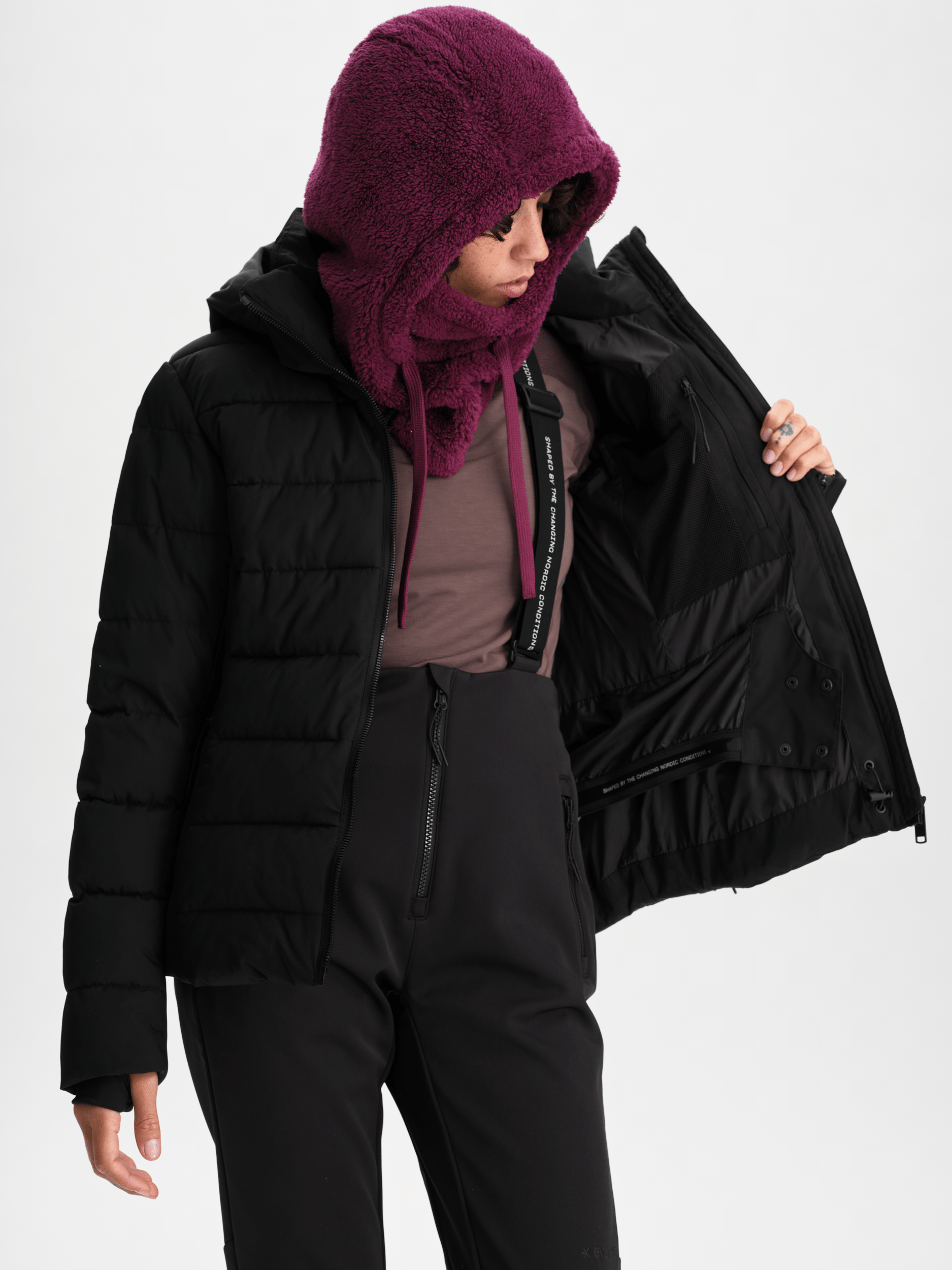 KURTKA MODOWA CZARNA Everest Kurtka narciarska i snowboardowa