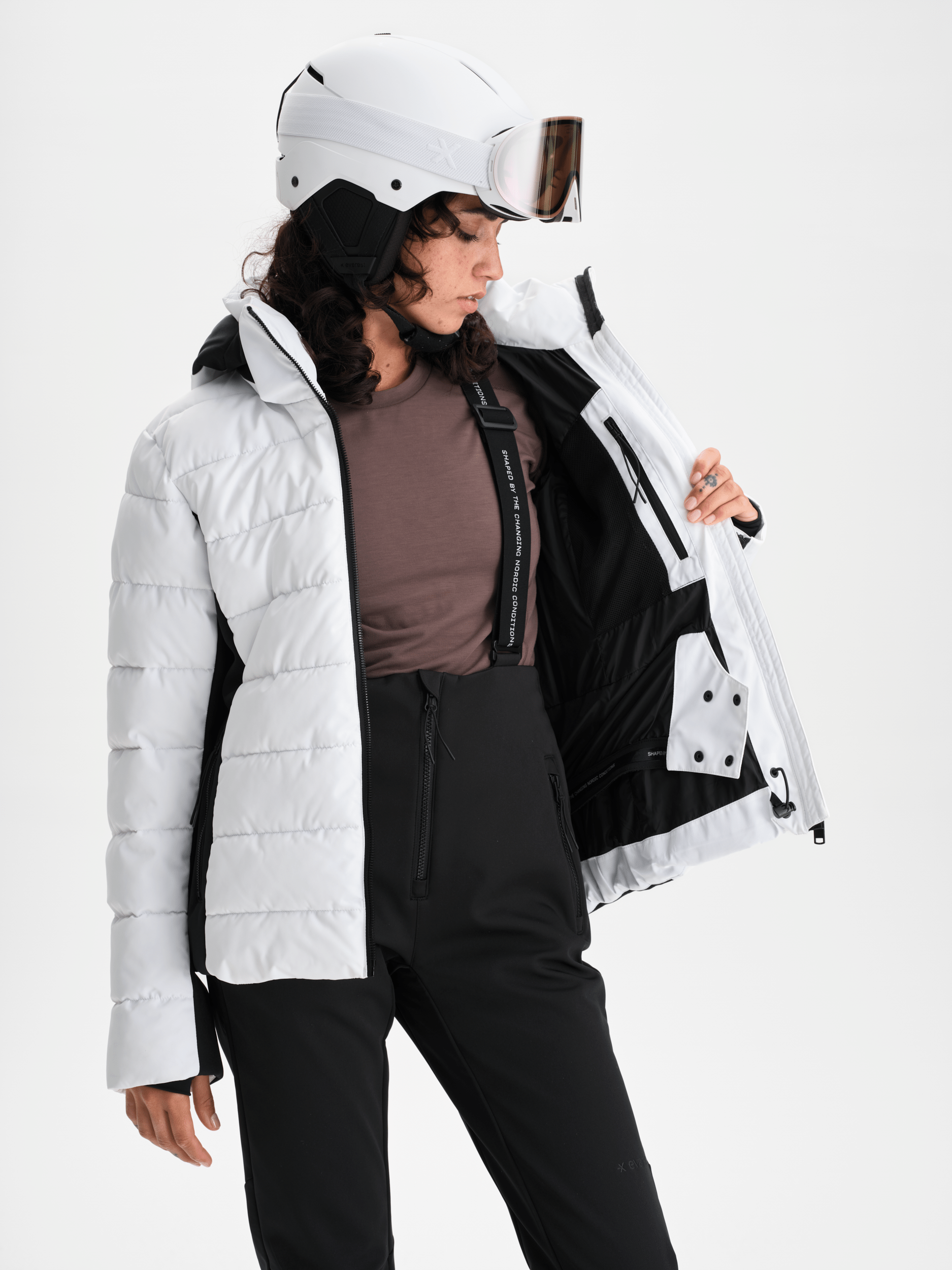 FASHION JACKET WHITE/BLACK Everest Ski & Snowboard Jacket