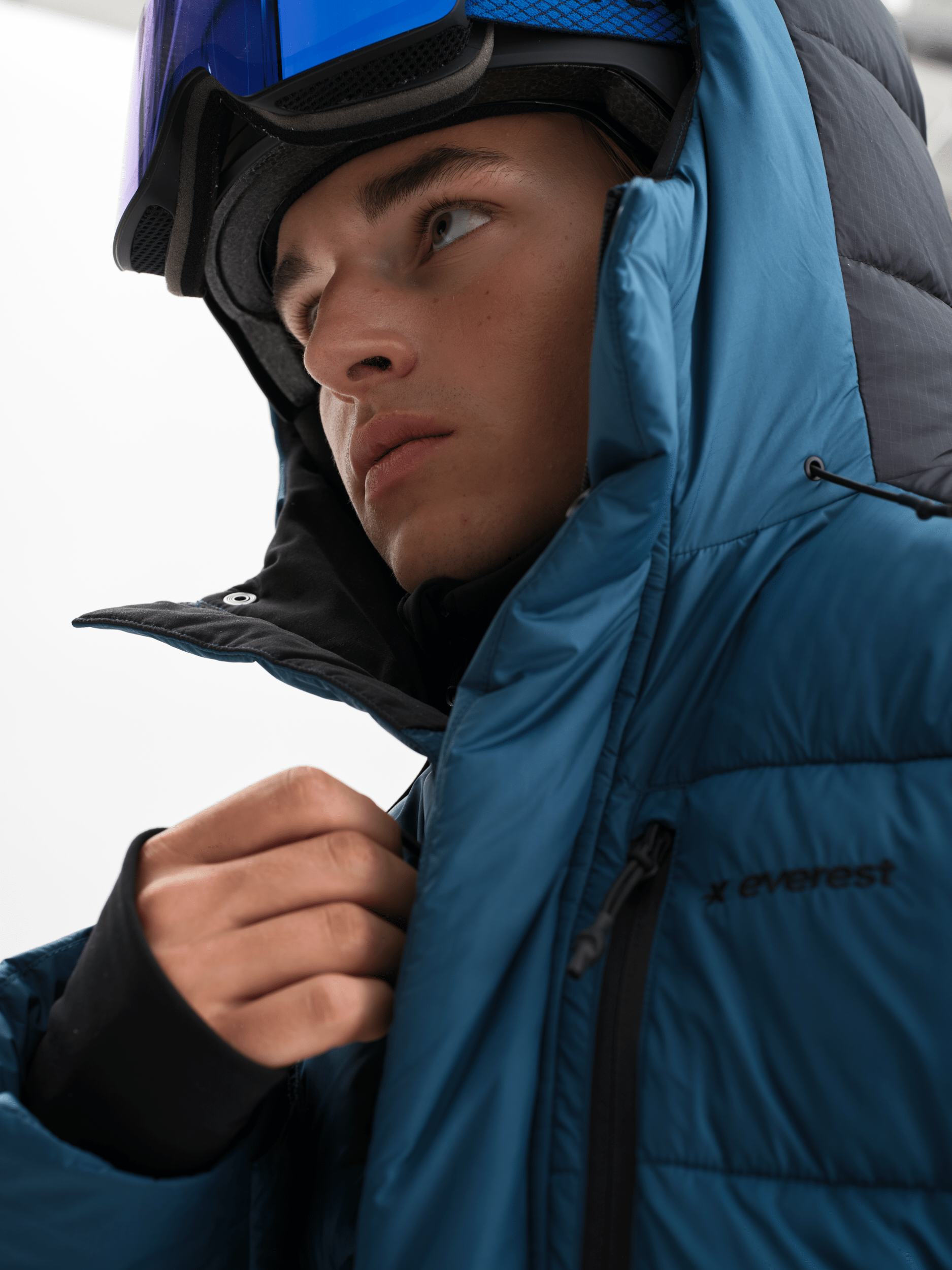 ALPINE PUFF JACKET ICE CAVE BLUE Everest Ski & Snowboard Jacket