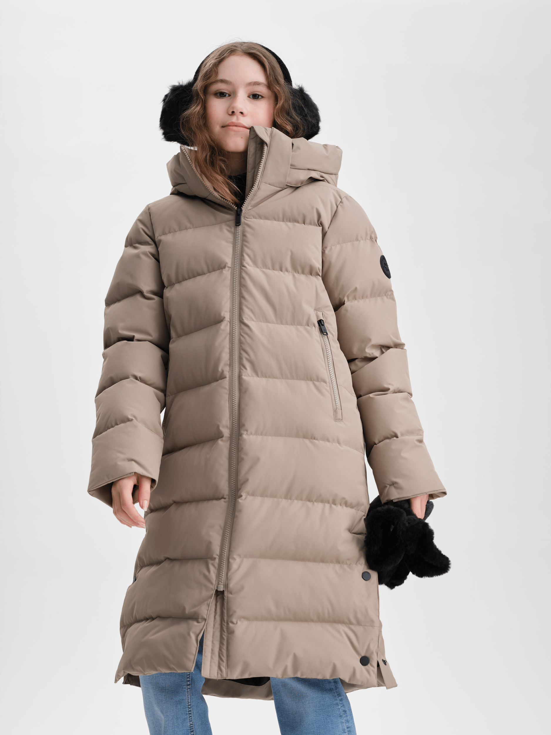 JUNEAU PŁASZCZ BEIGE CLAY JUNIOR Everest Pikowany płaszcz