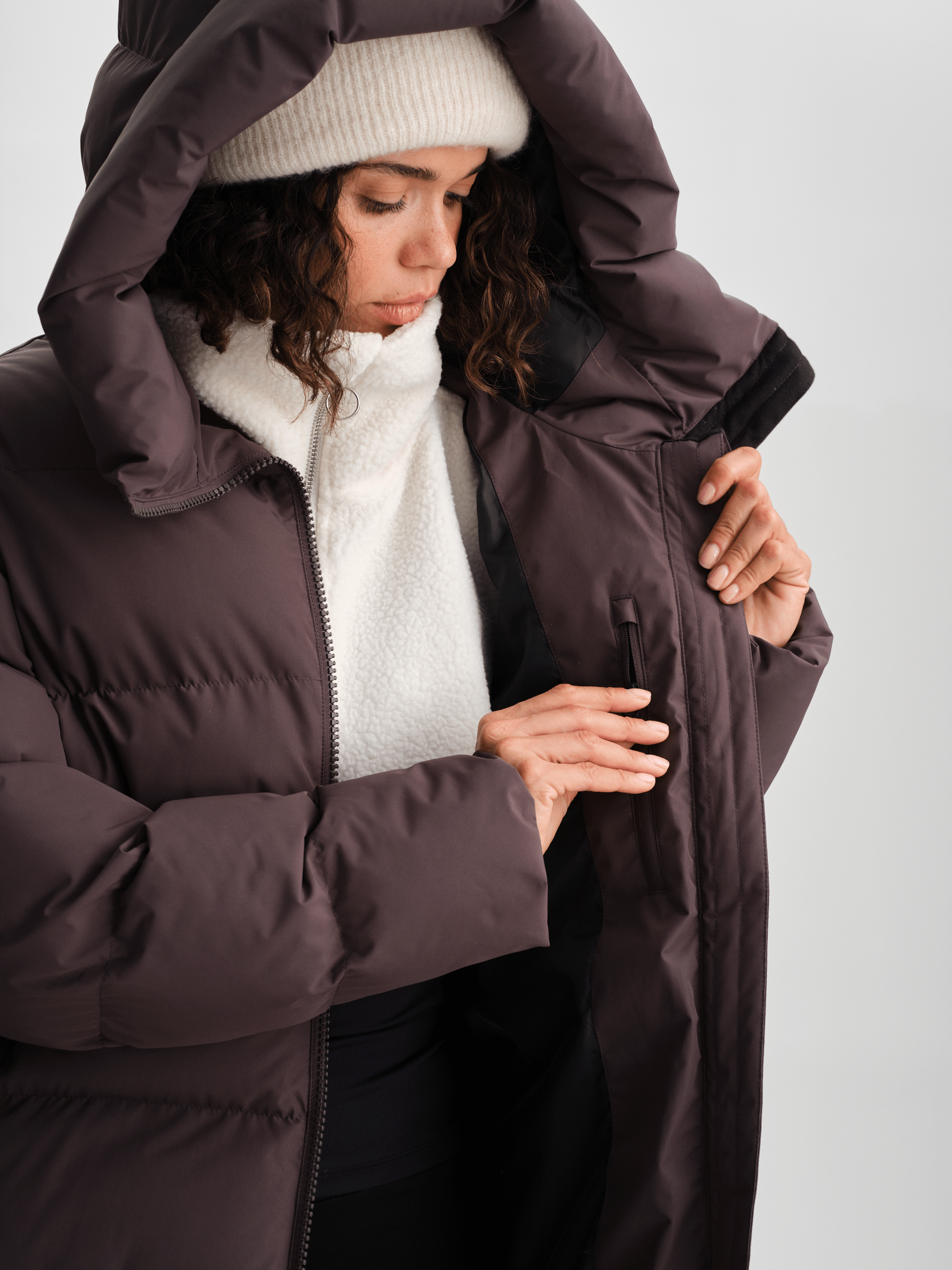 JUNEAU COAT PLUM SLATE Everest Padded Coat