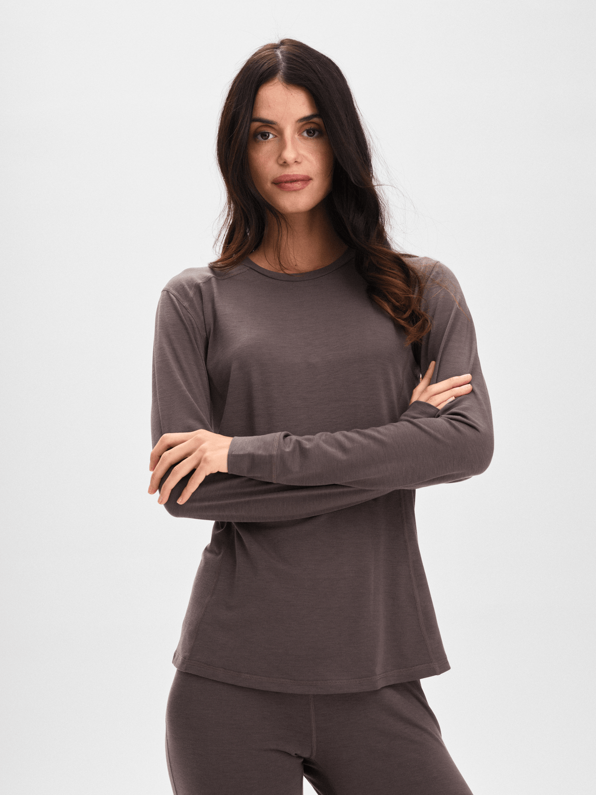 BASE LAYER SHIRT ASH BROWN WOMEN Everest First Layer