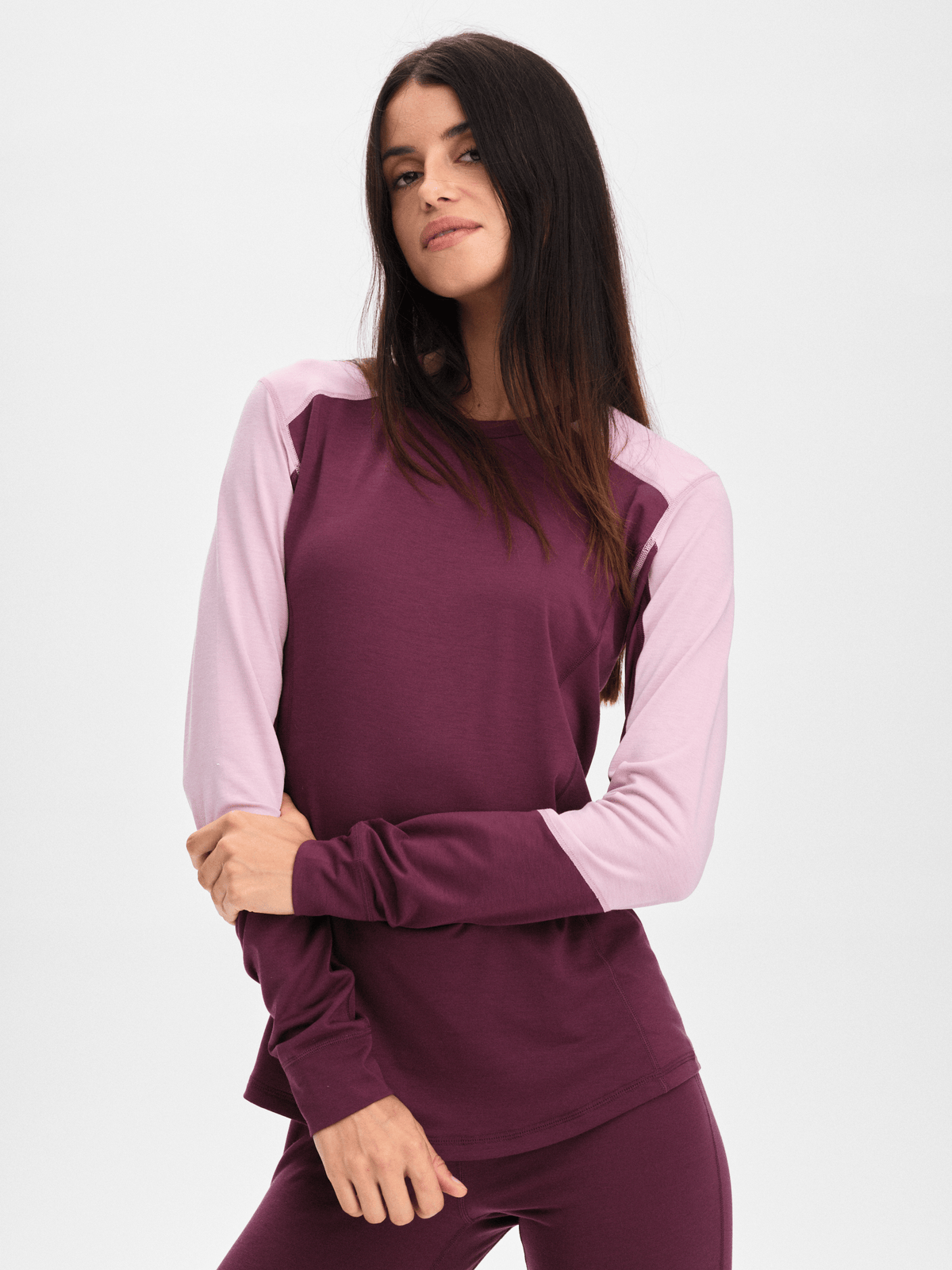 BASE LAYER SHIRT MAUVE WINE WOMEN Everest First Layer
