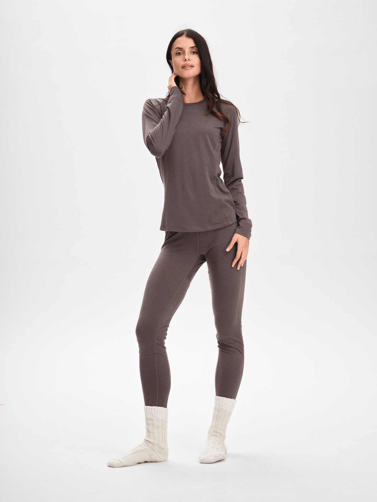 BASE LAYER PANTS ASH BROWN WOMEN Everest First Layer
