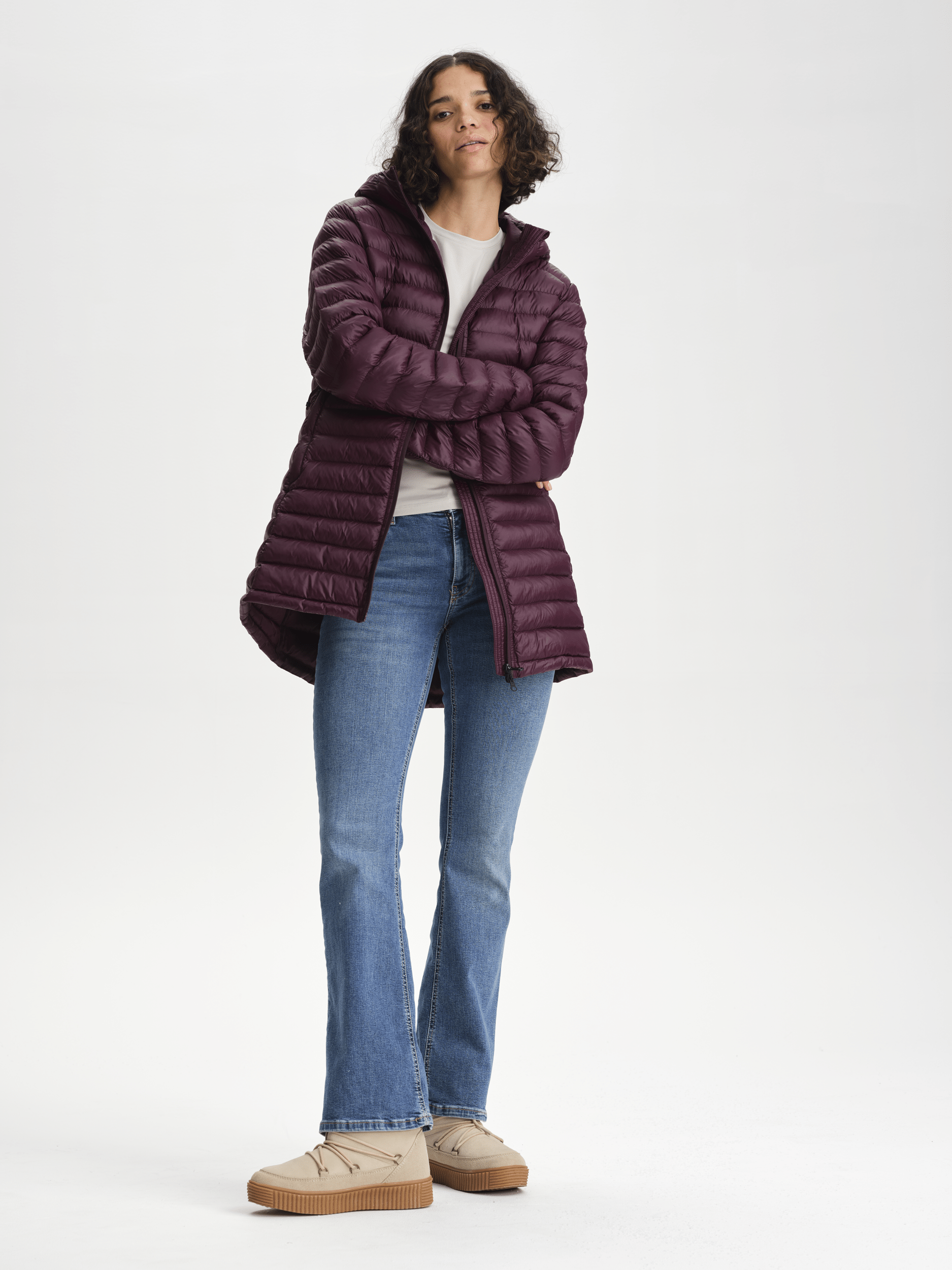LINER MID COAT DARK BURGUNDY Everest Liner Coat