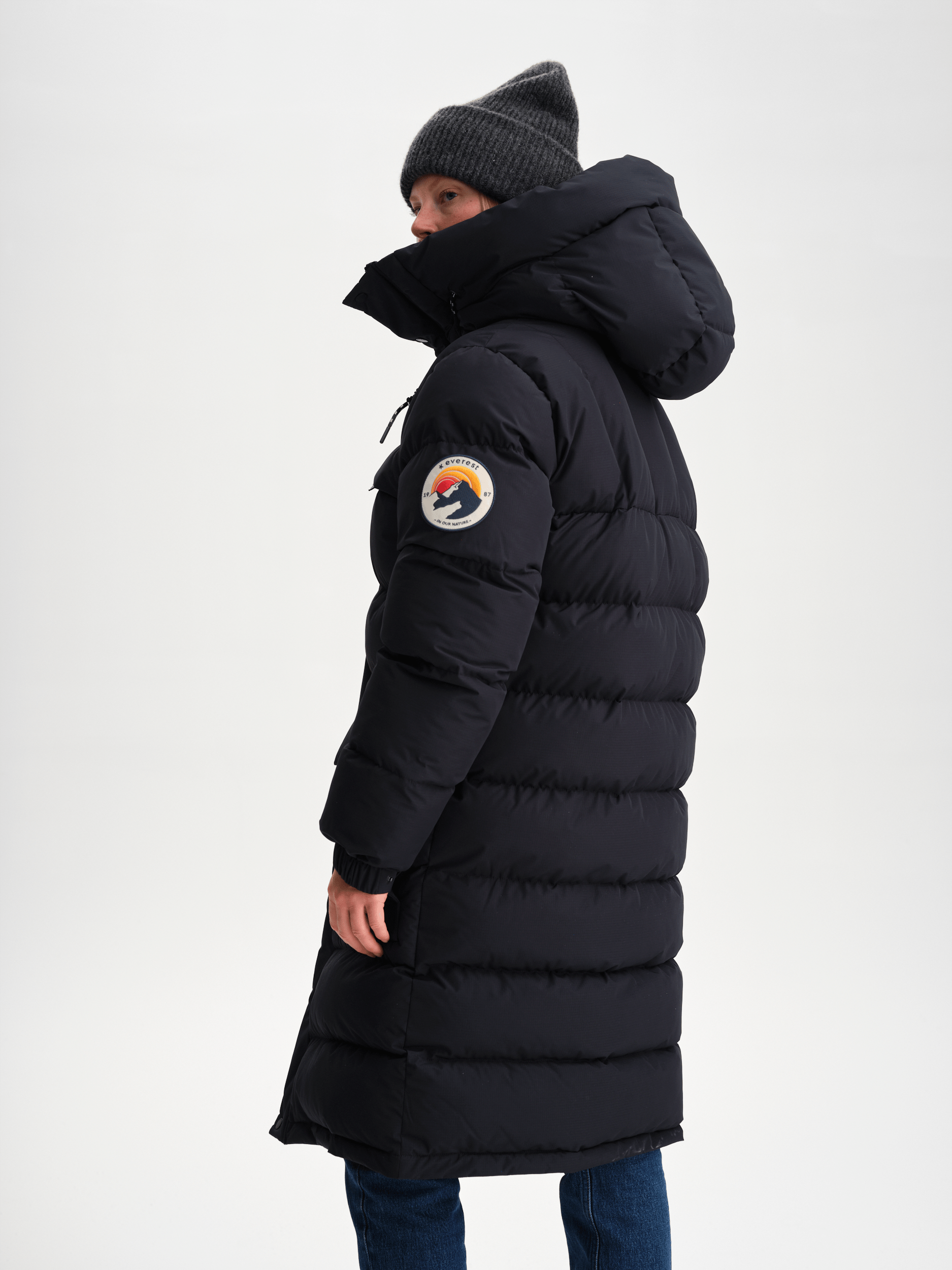 ARCTIC LANGER PARKA SCHWARZ Everest GefĂŒtterter Parka