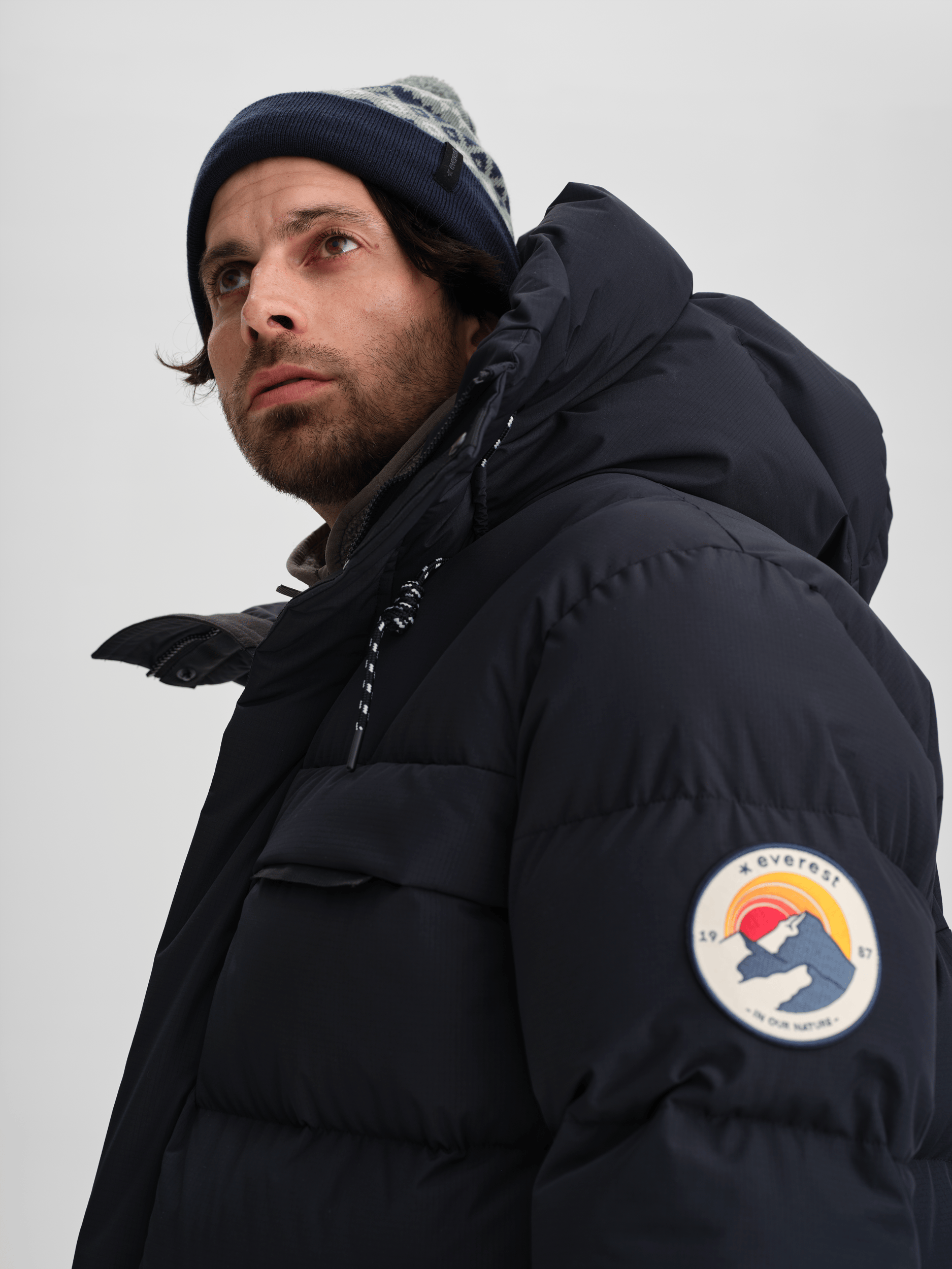 ARCTIC LANGER PARKA SCHWARZ Everest GefĂŒtterter Parka