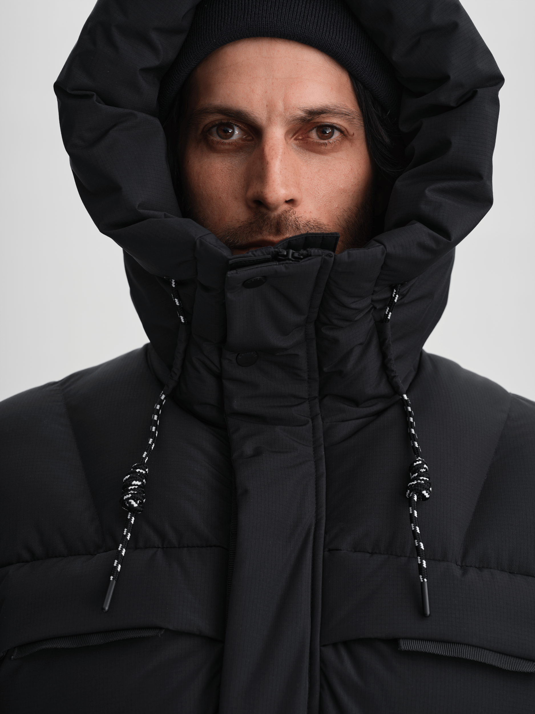 ARCTIC LANGER PARKA SCHWARZ Everest GefĂŒtterter Parka