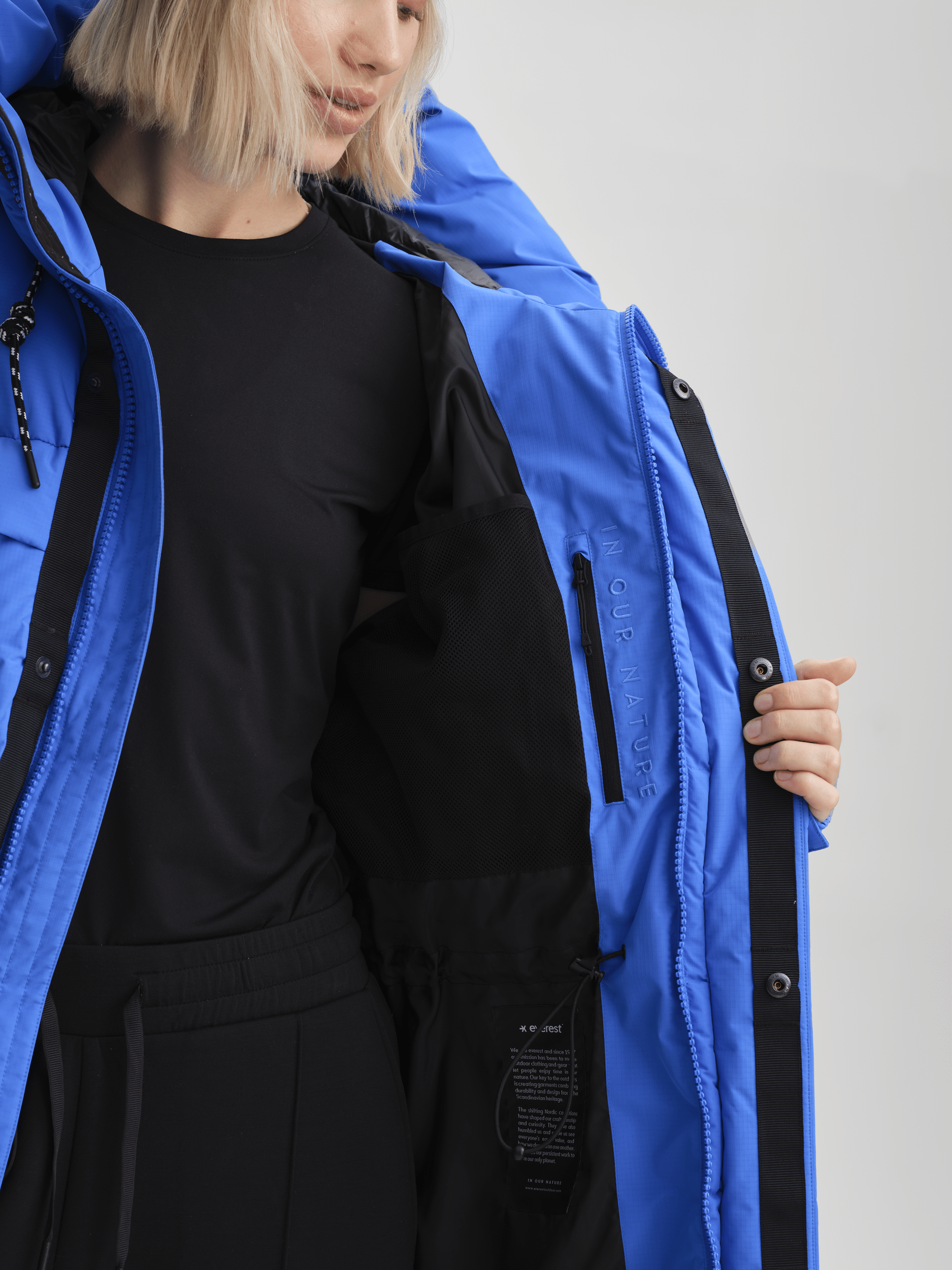 ARCTIC PARKA AZURBLAU Everest GefĂŒtterter Parka