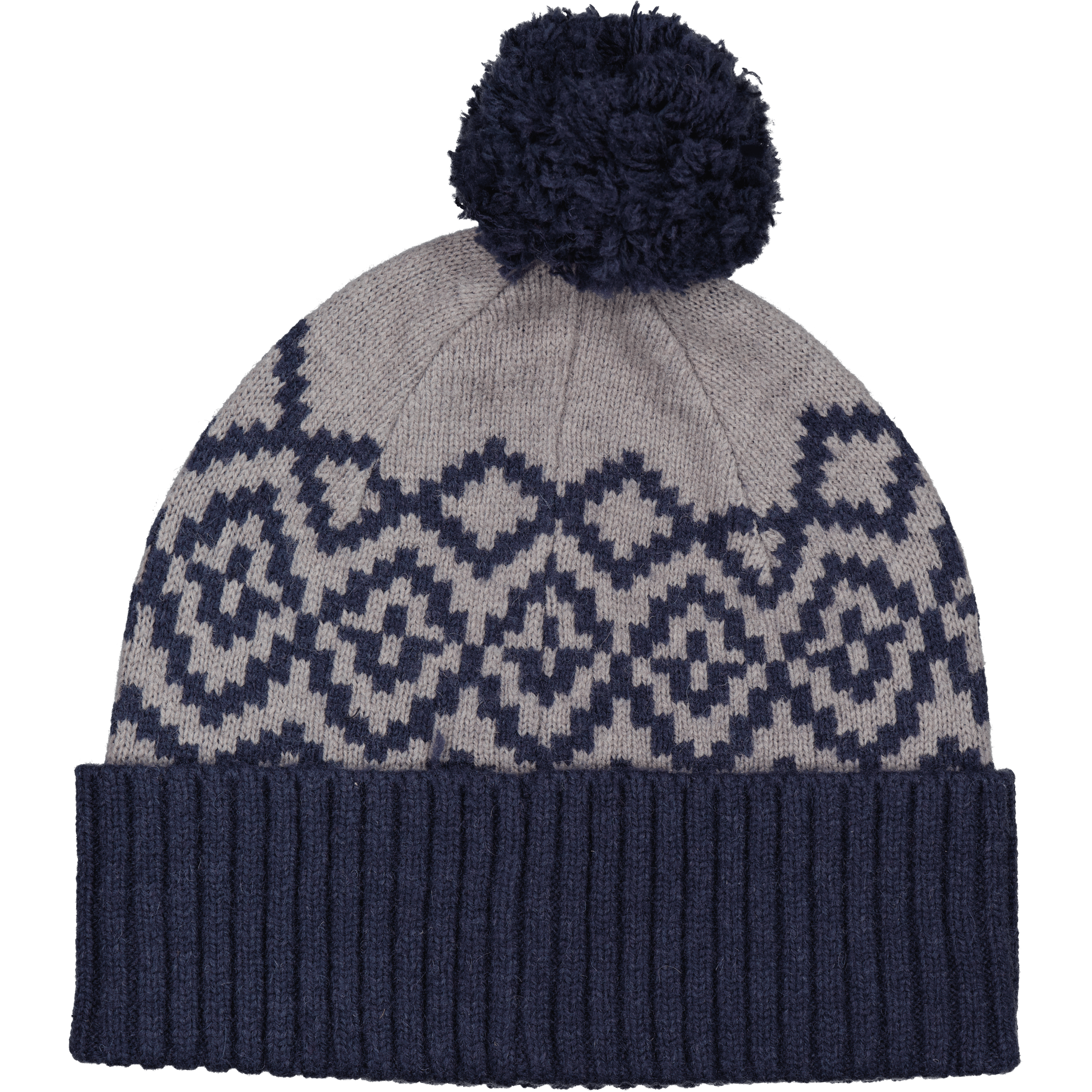 CZAPKA Z WEŁNY Z POMPONEM SZARY MGŁA/GRANAT Everest Czapka