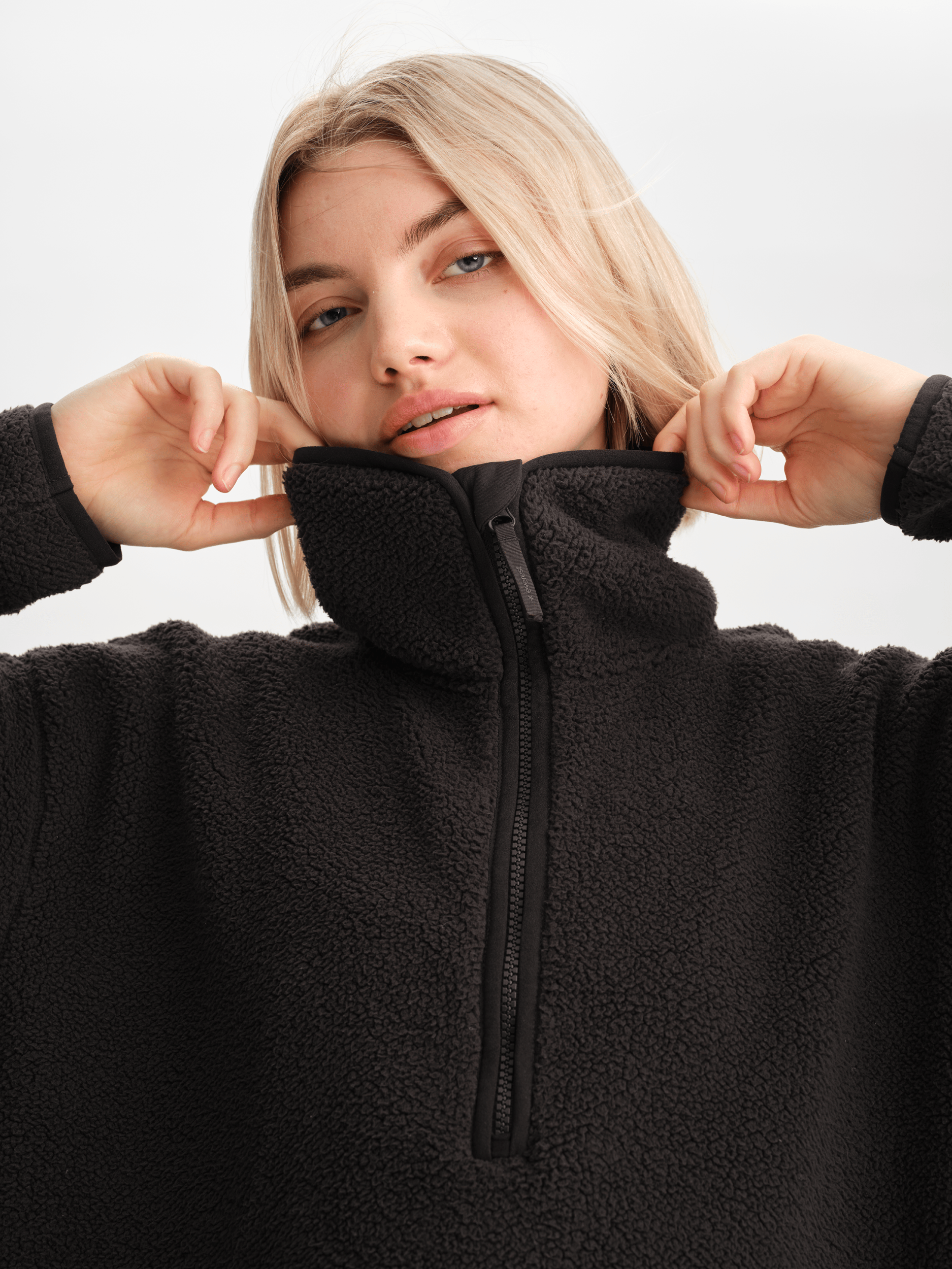 IMJA PILE HALFZIP CACAO BROWN Everest Second Layer