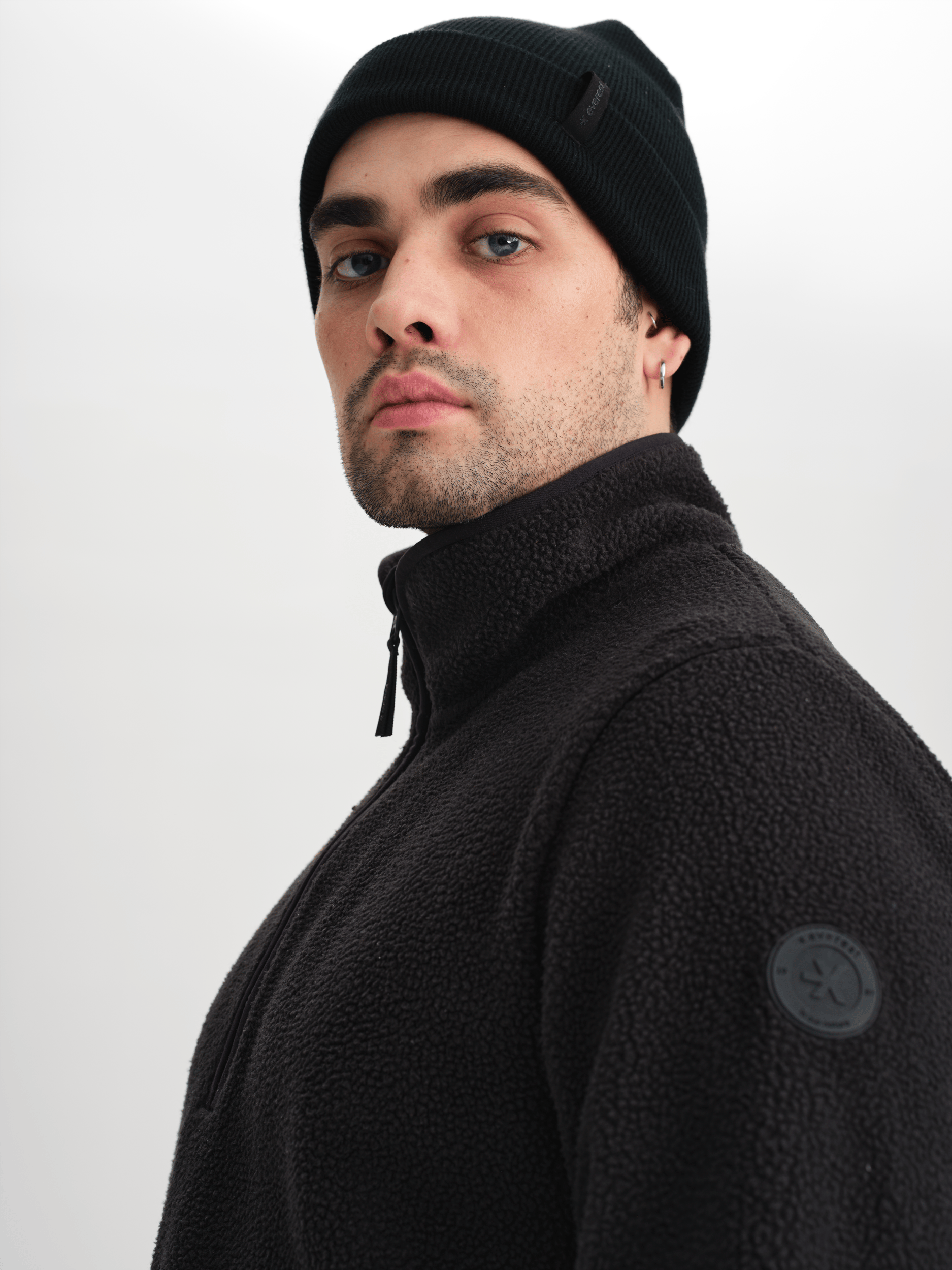 PILE HALFZIP SCHWARZ Everest Pile Fleece