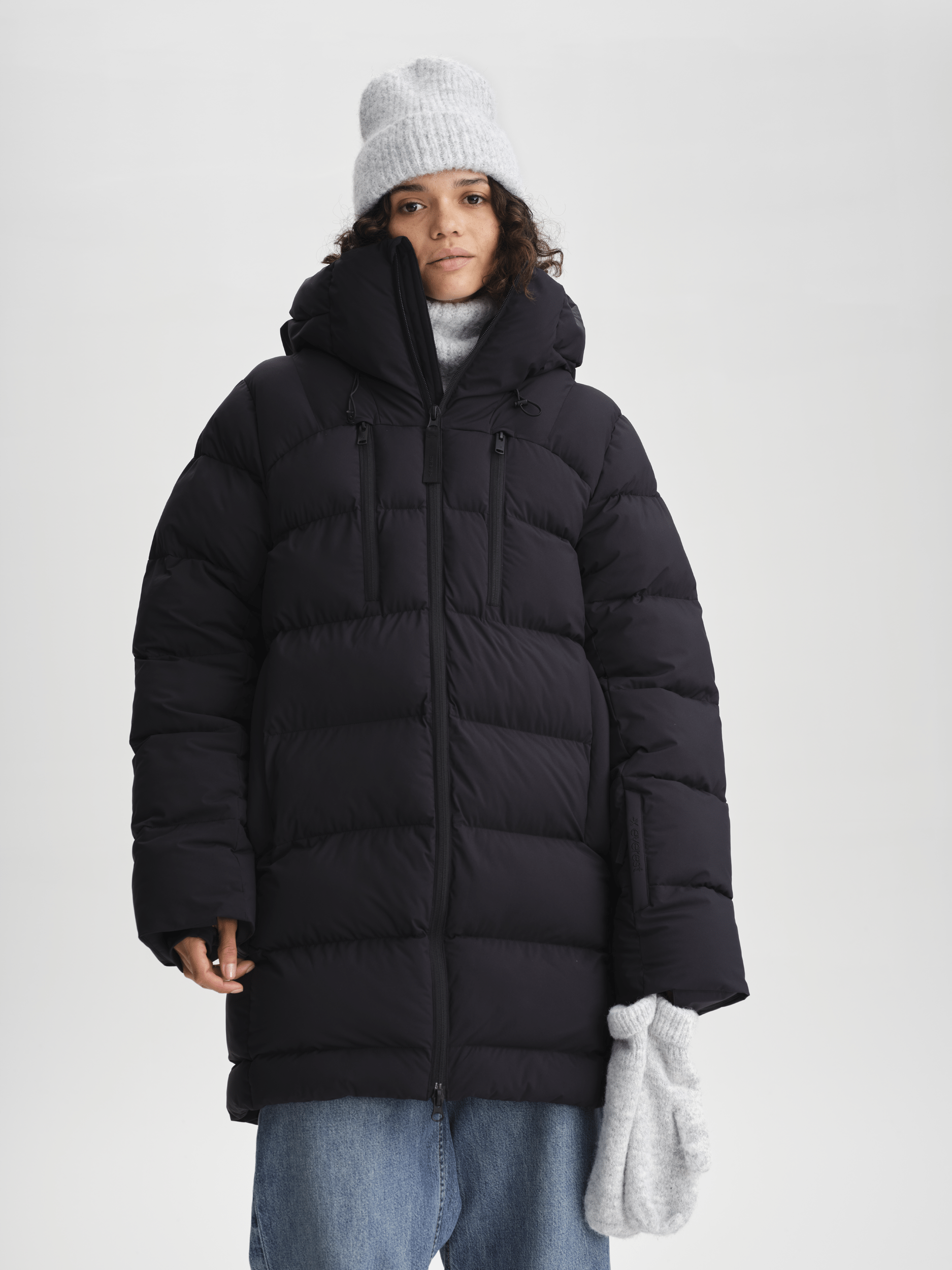 BRENTA PARKA SCHWARZ Everest Gepolsterter Parka