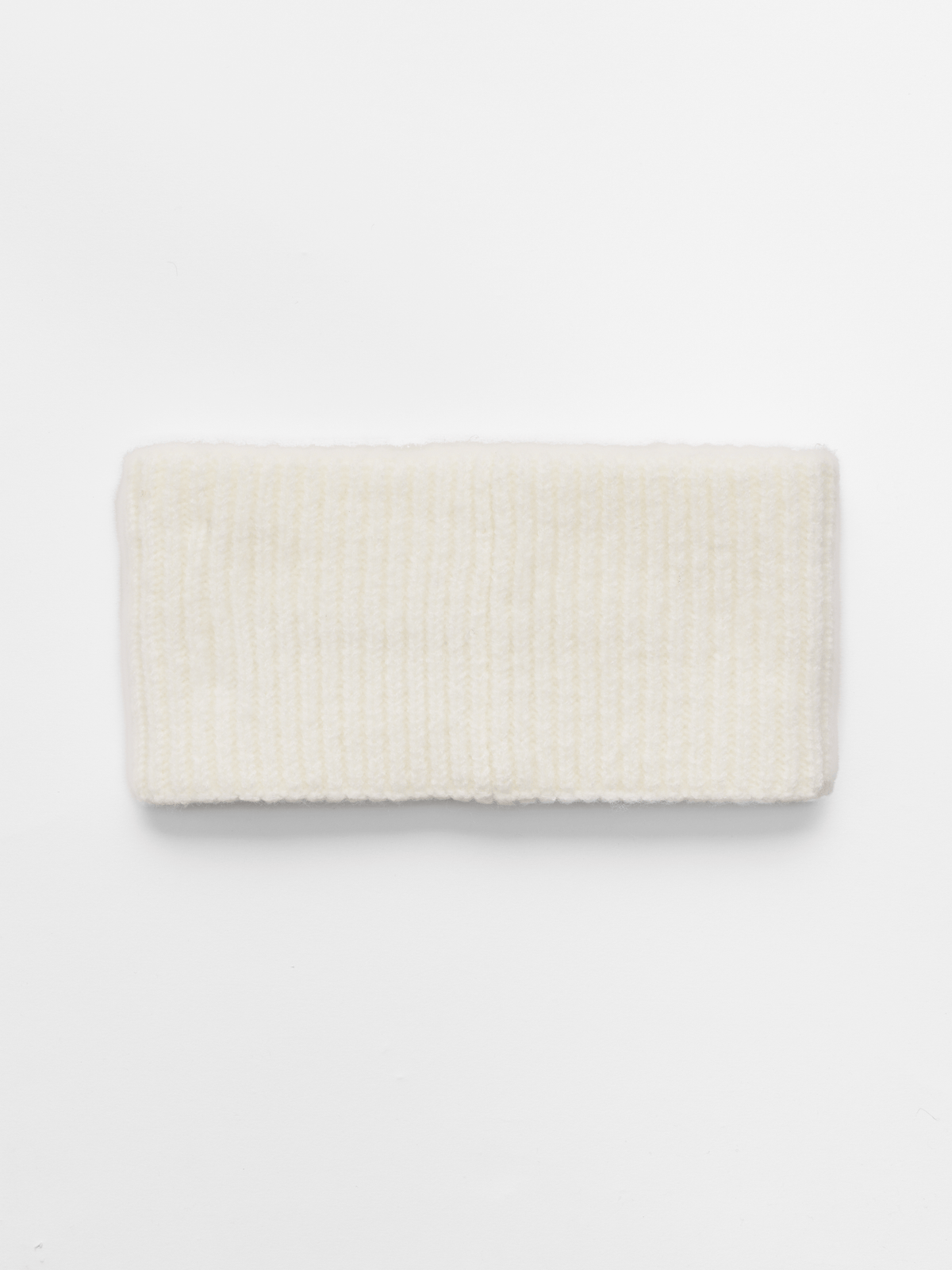 HEAVY KNIT BADGE HEADBAND SNOW WHITE Everest Beanie