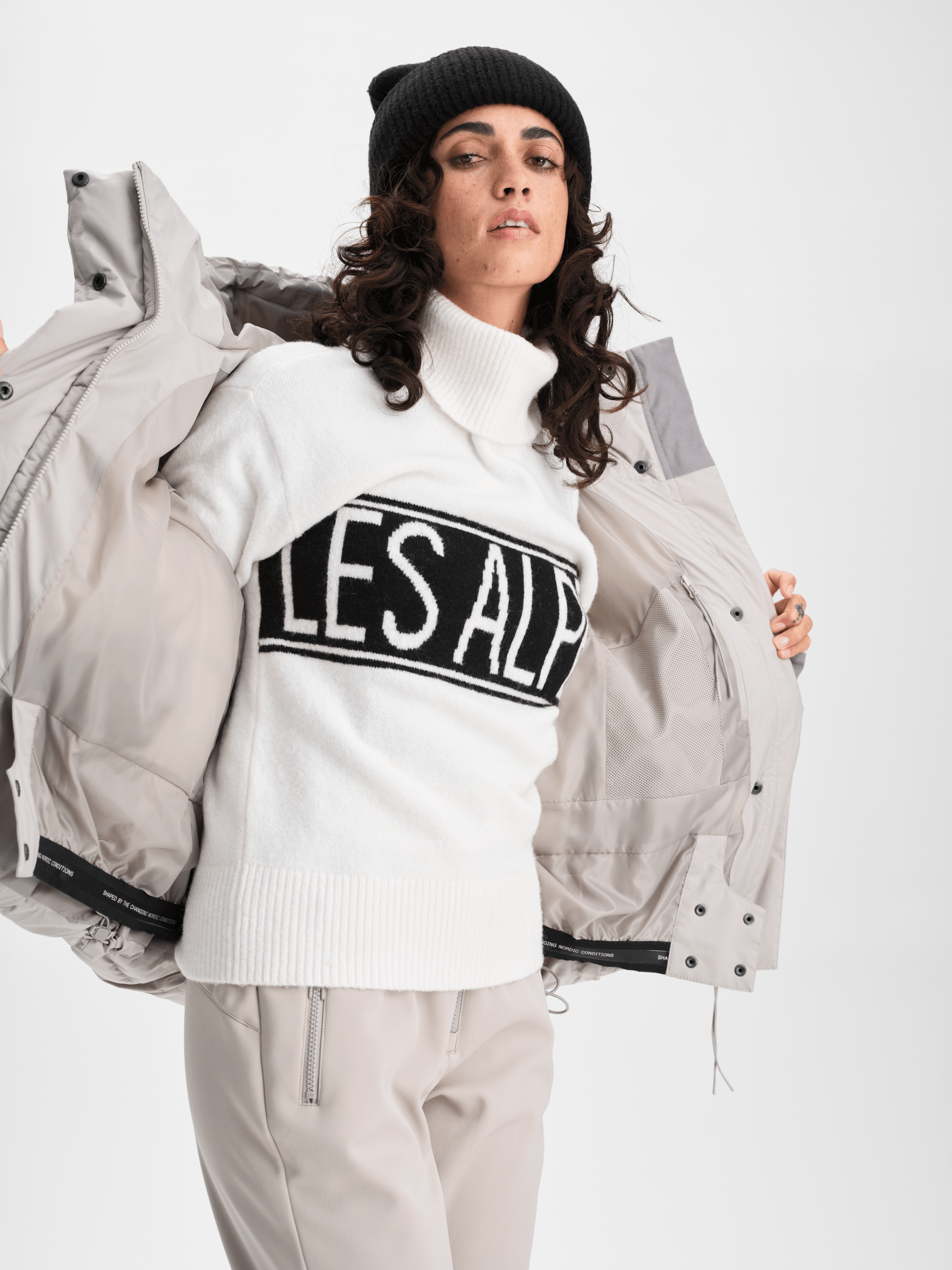 DAMSki SWETER BIAŁY Everest Druga Warstwa