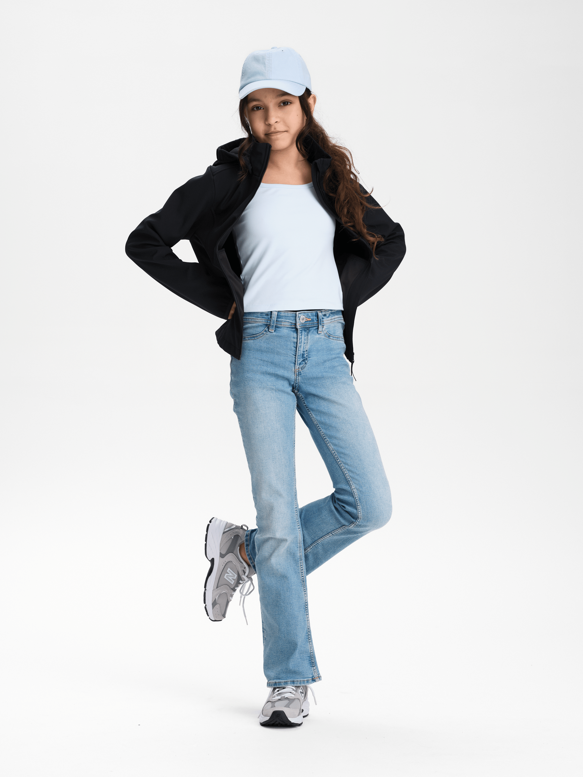 ZINAL SOFTSHELL JACKET BLACK - JUNIOR Everest Second Layer