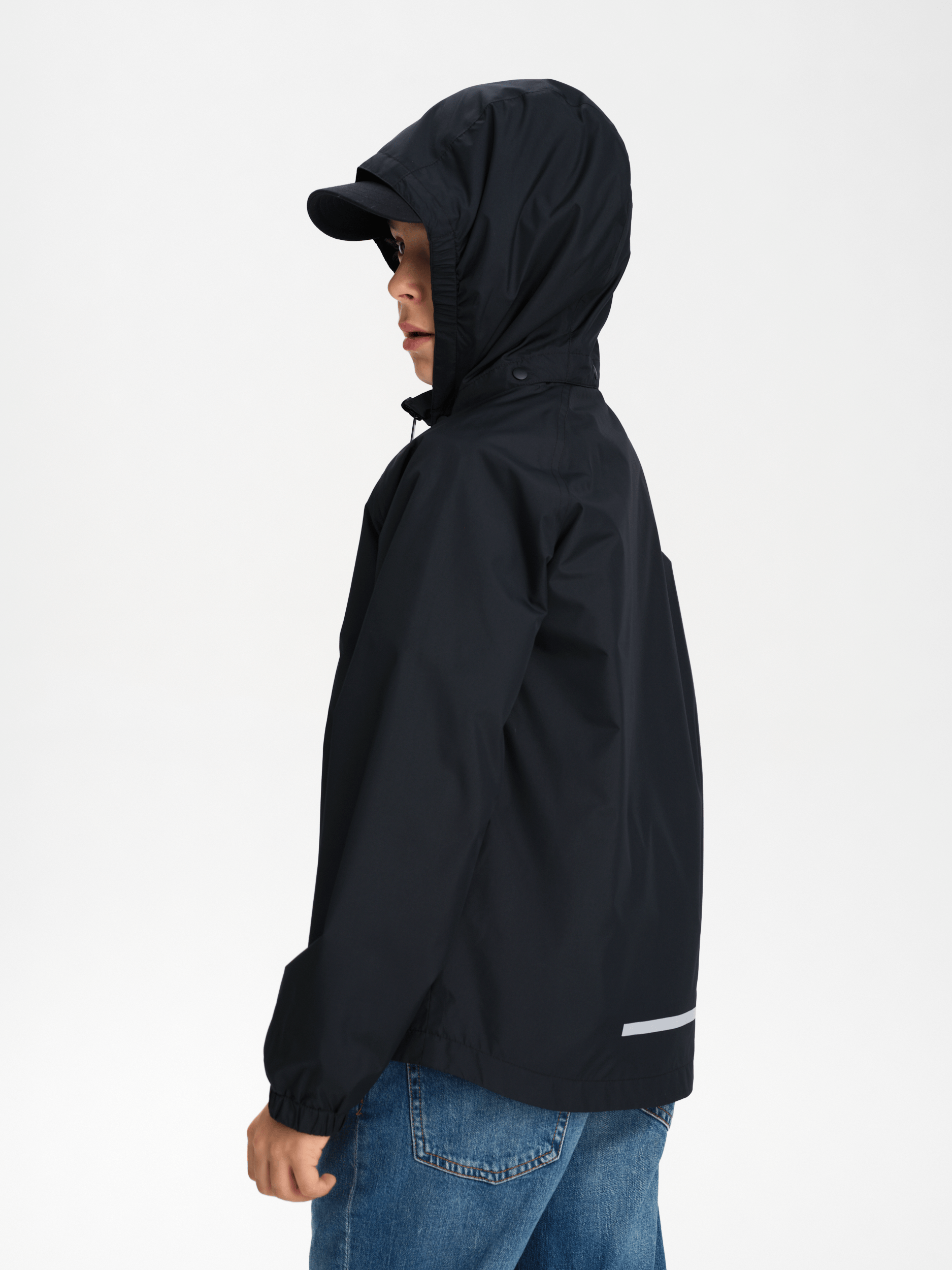 KARCAL JACKE SCHWARZ - JUNIOR Everest Allwetterjacke