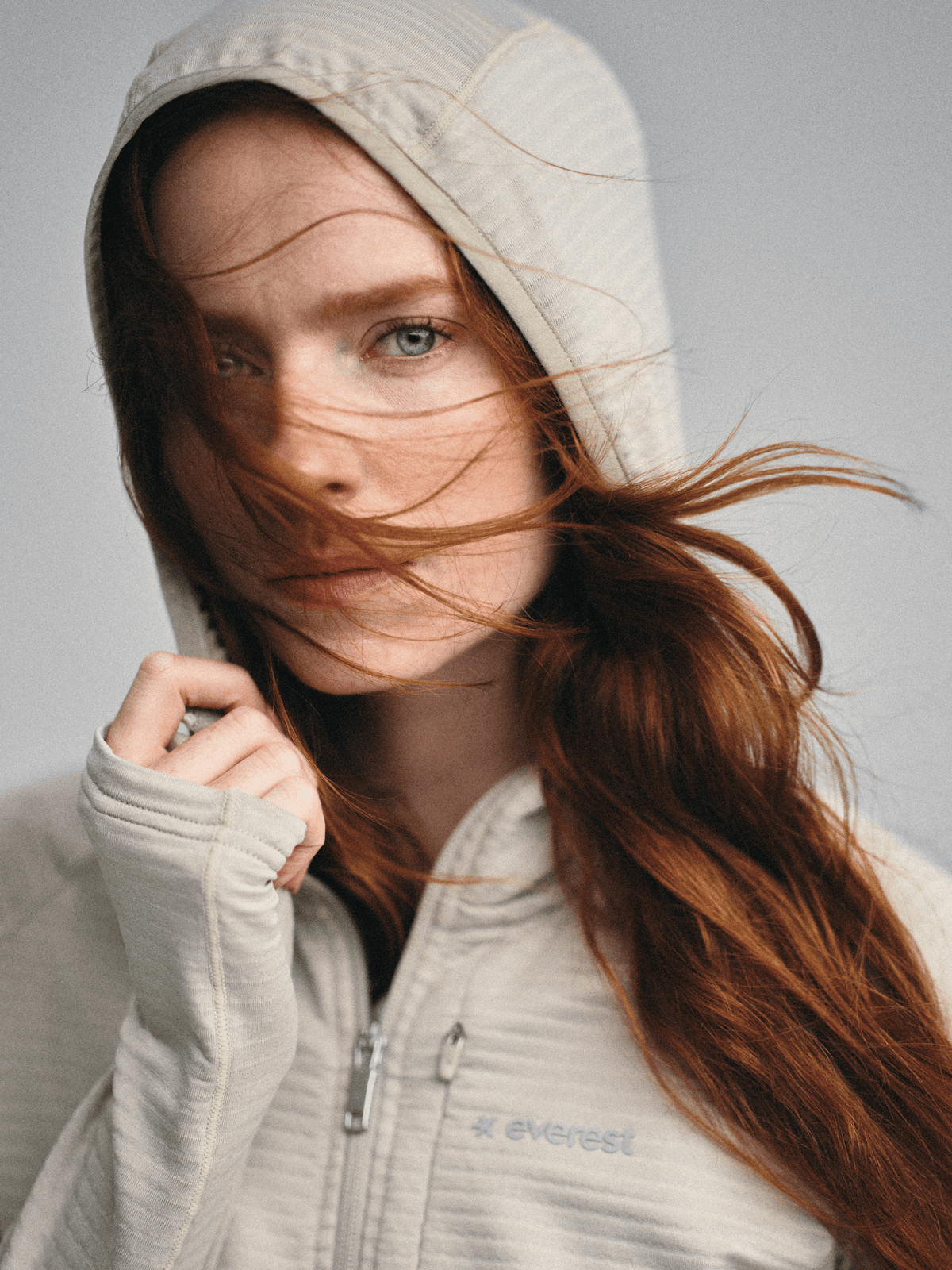 STRUCTURED ZIP HOOD TAUPE GREY Everest Hoodie
