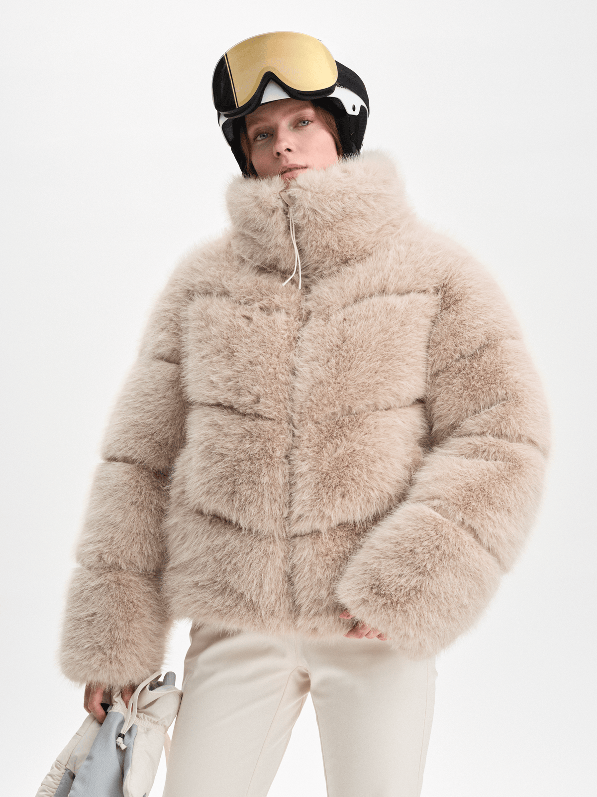 W AMNE JACKET OYSTER BEIGE Everest Padded Jacket