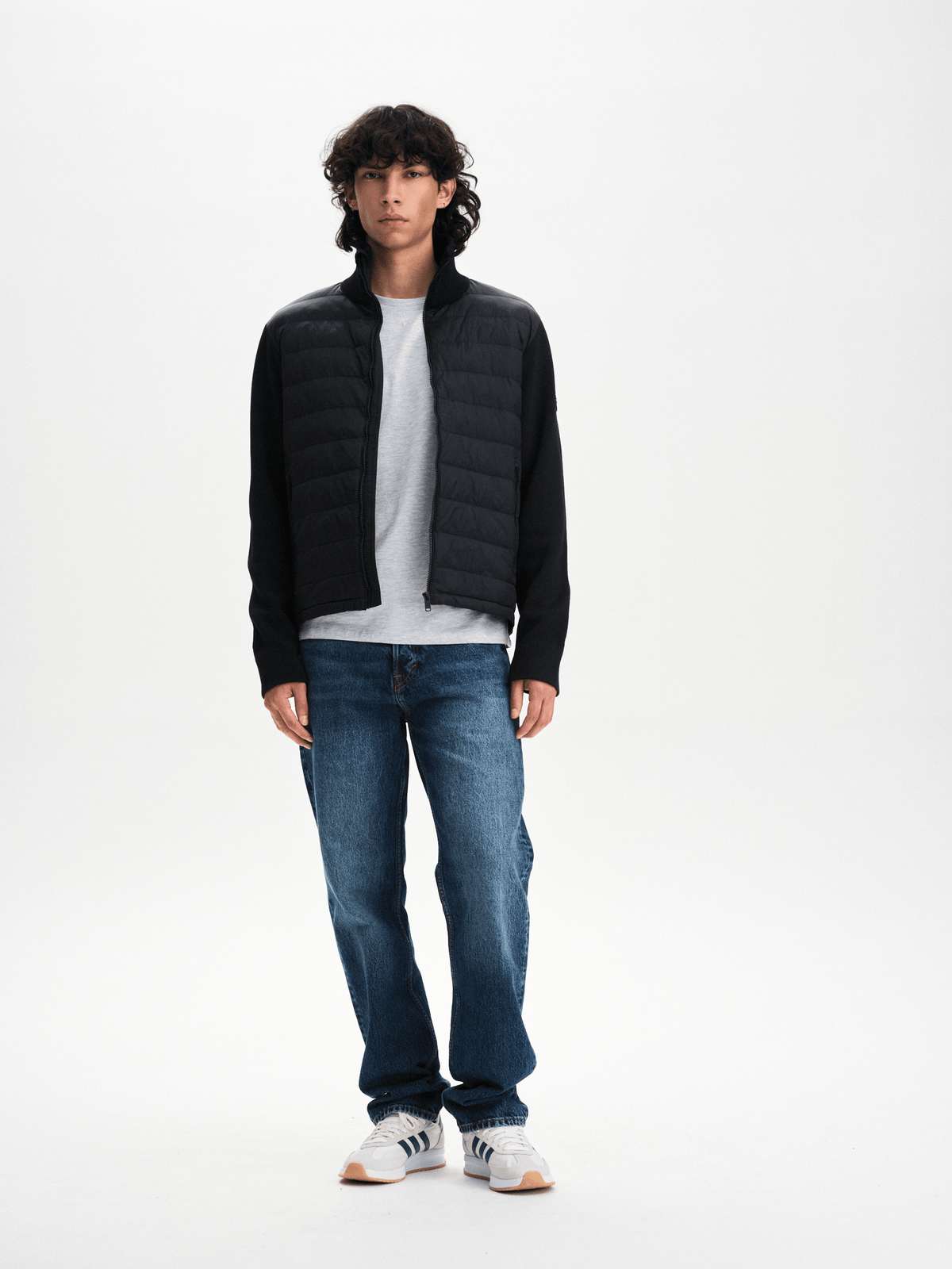 KNITTED HYBRID JACKET BLACK Everest Jacket