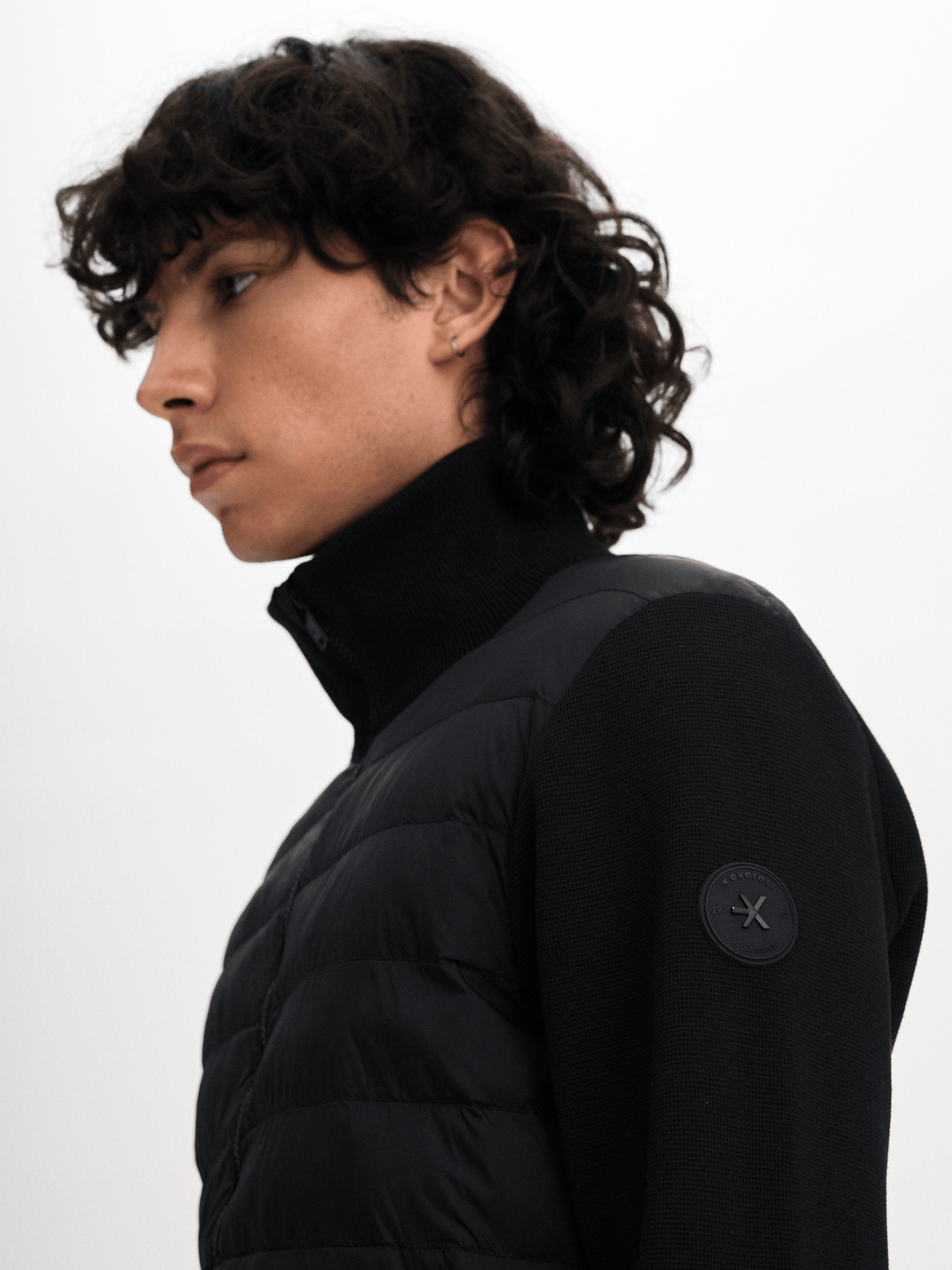 KNITTED HYBRID JACKET BLACK Everest Jacket