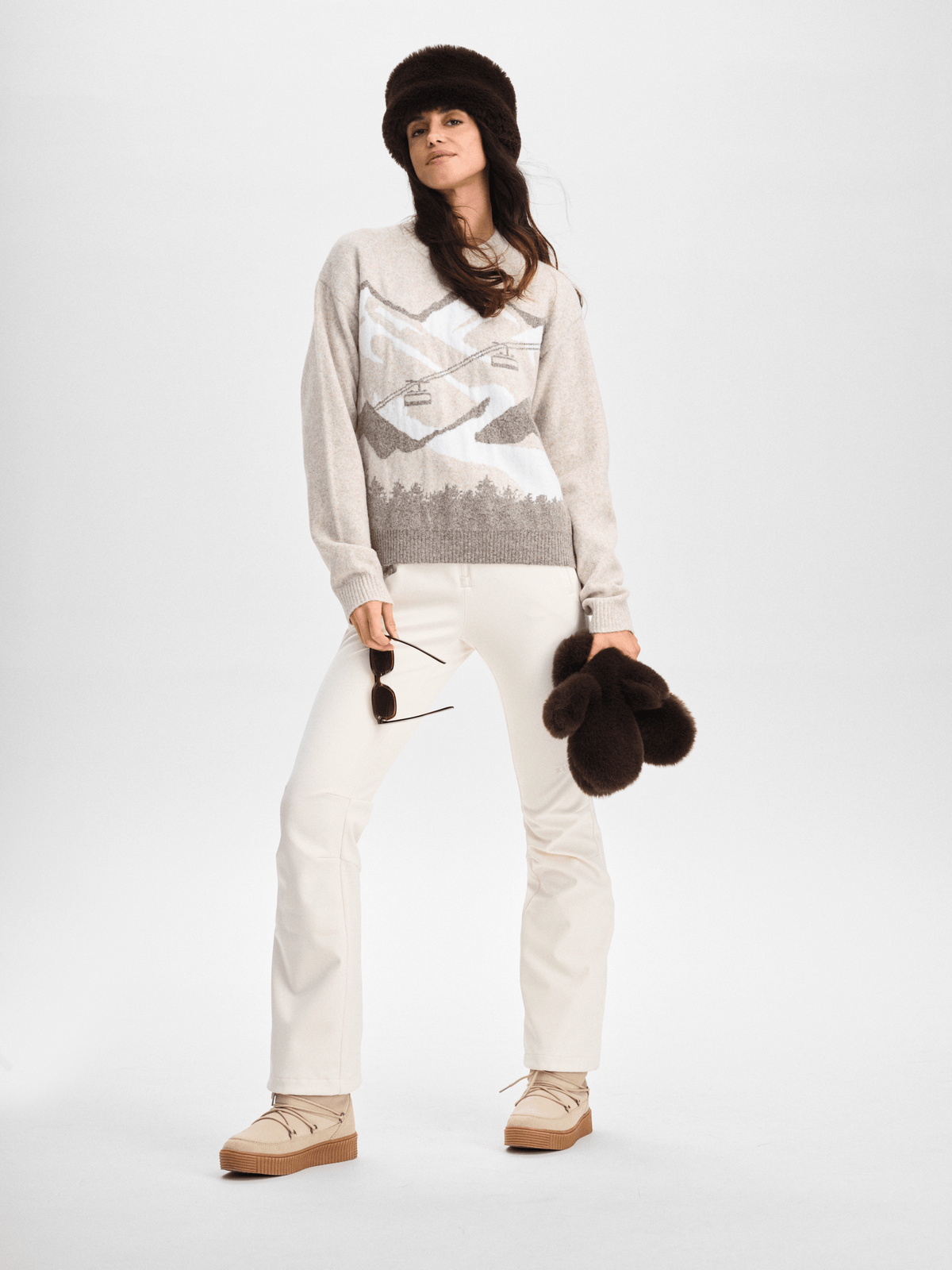 FEMME CREW SWEATER BEIGE Everest Sweater