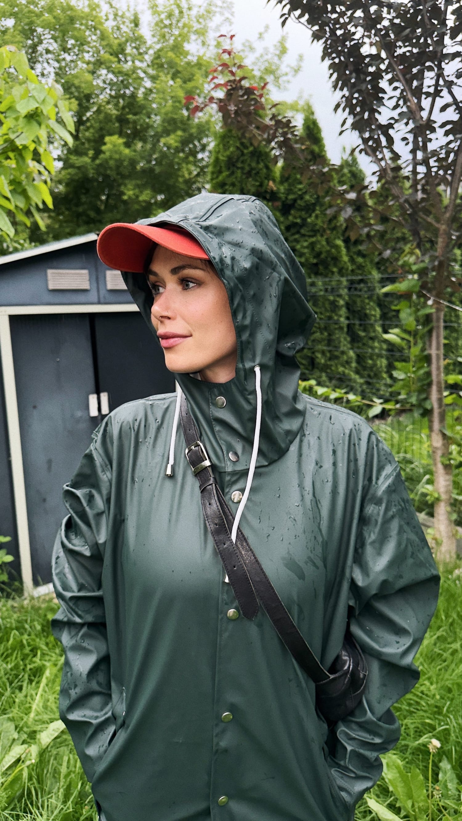 RAIN COAT DARK GREEN Everest All Weather Coat